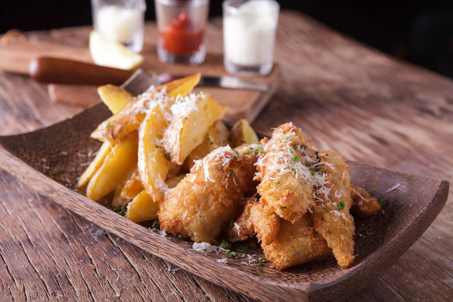 Posh Fish And Chips Recipe The Wine Gallery