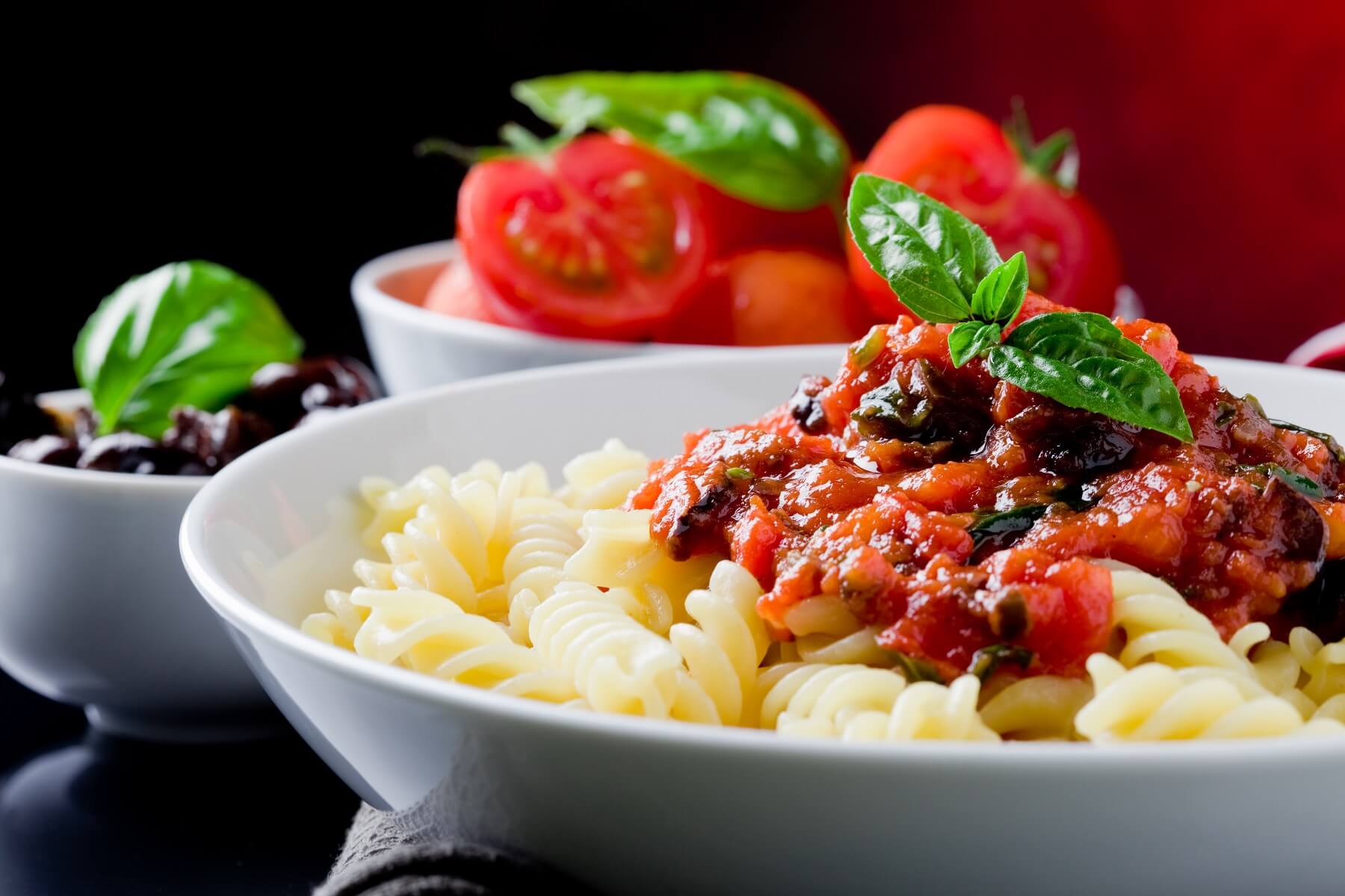 Tomato, Garlic and Almond Fusilli Recipe