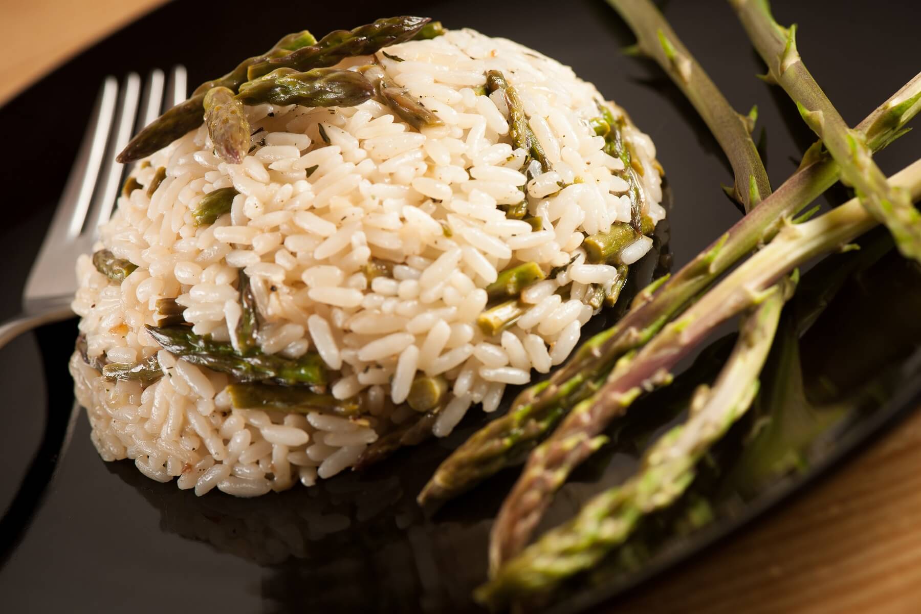 Fragrant Rice with Roasted Asparagus Recipe