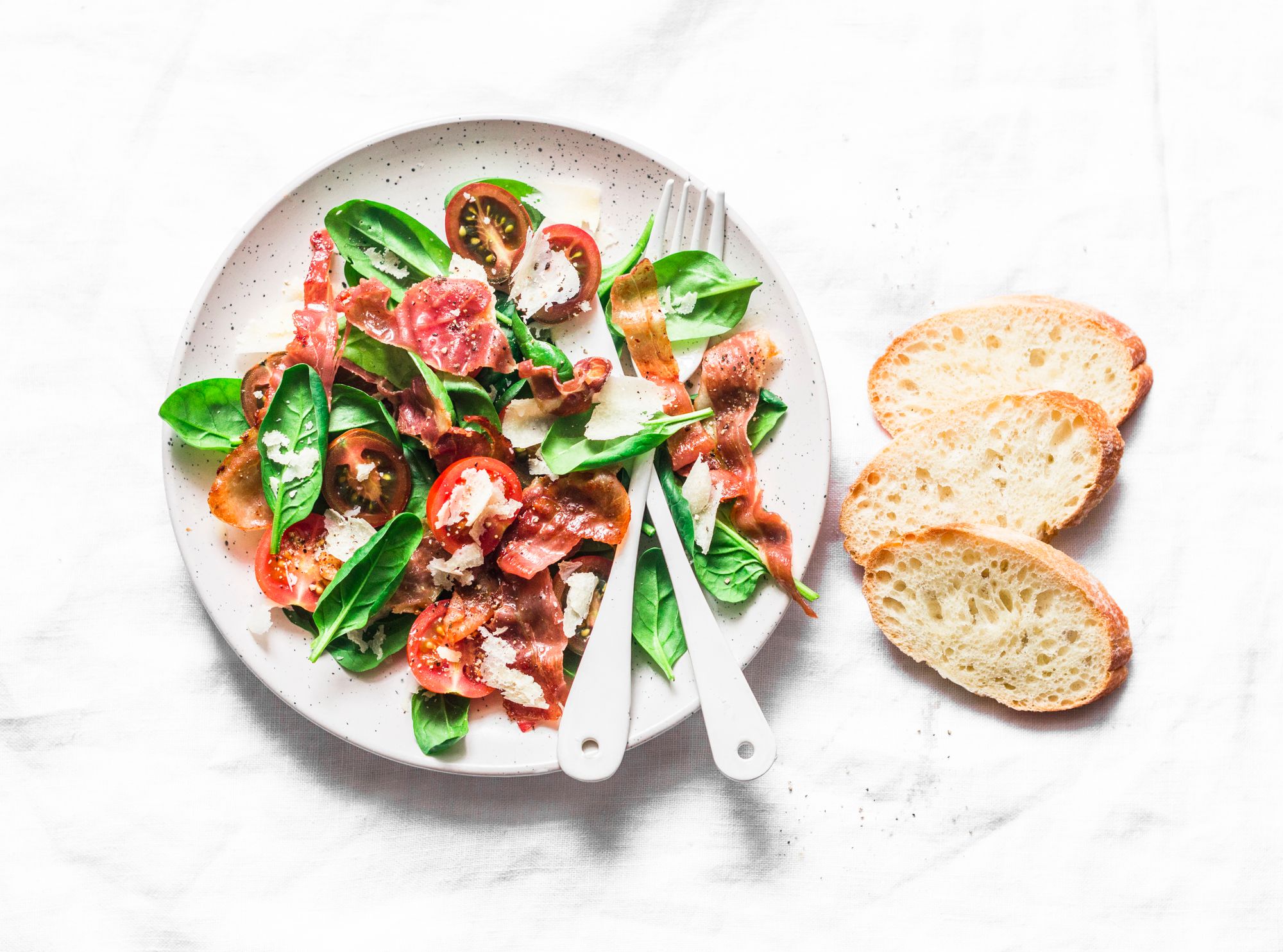 Prosciutto and Spinach Salad