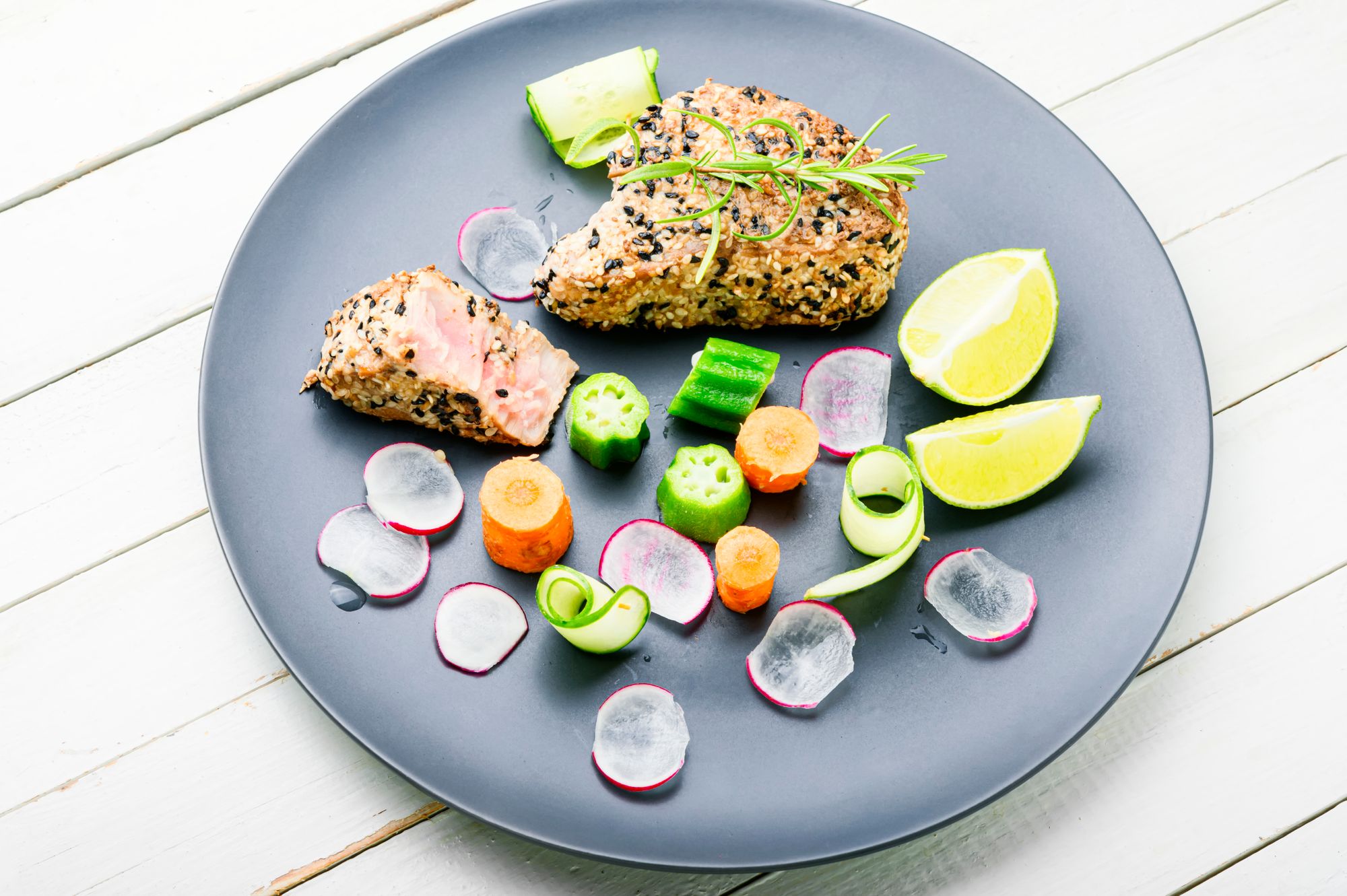 Seared Tuna with Radish Salad