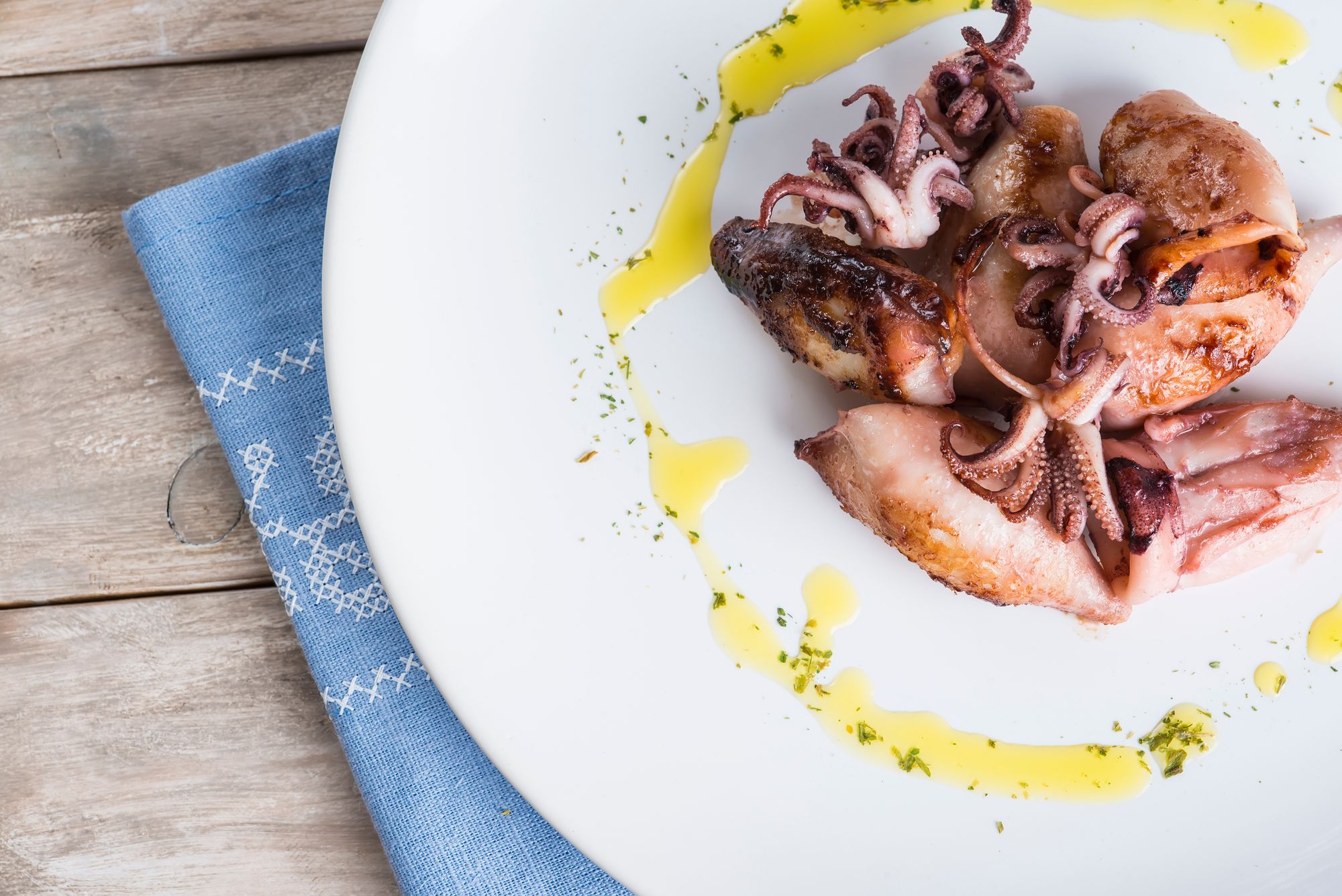 Seared Squid with Spicy Mayo