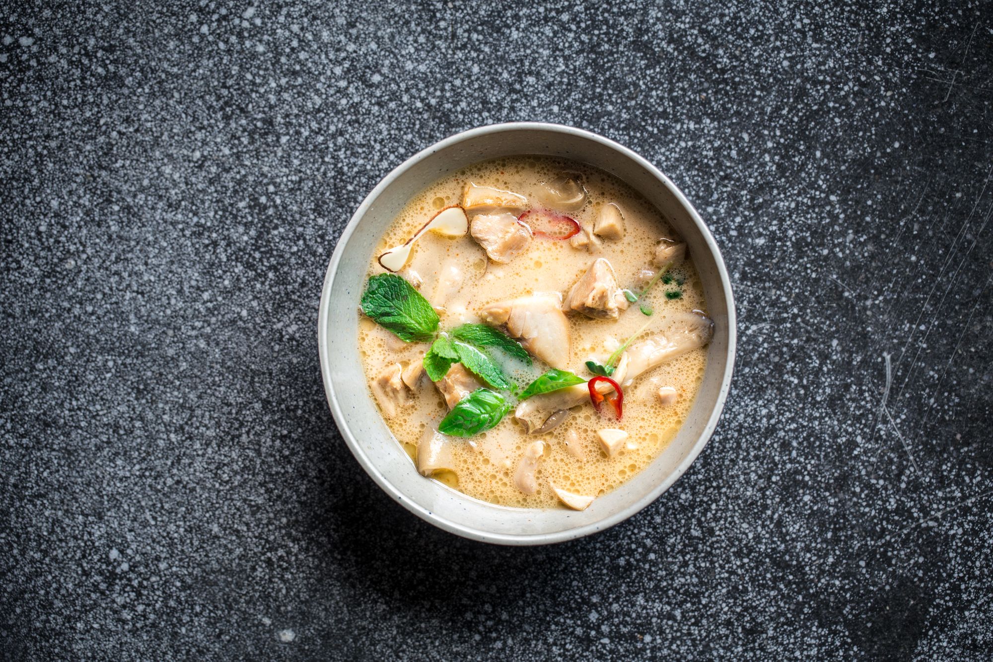 Sesame Chicken with Sweetcorn and Coconut Soup