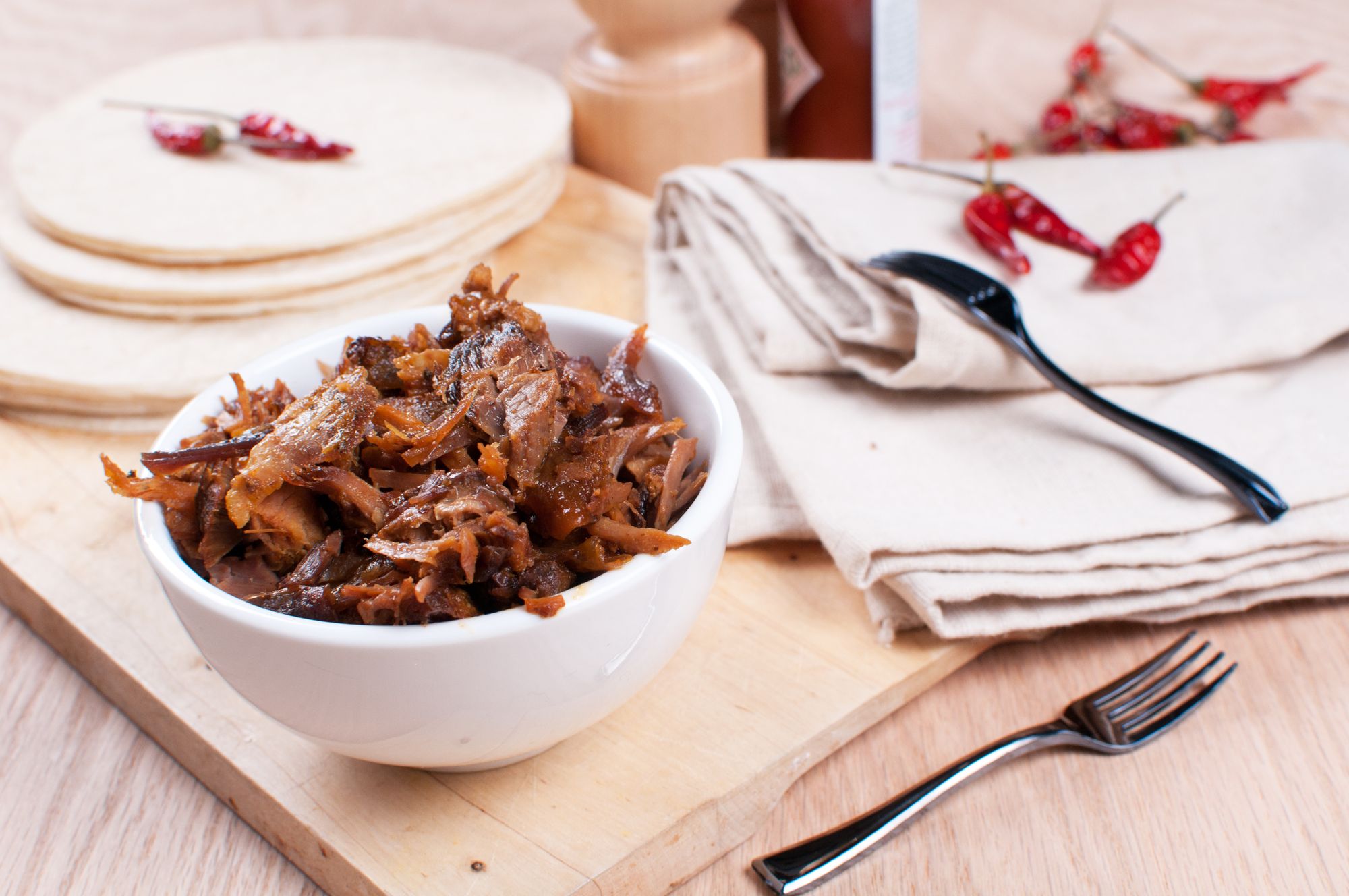 Shredded Duck with Plums and Spices