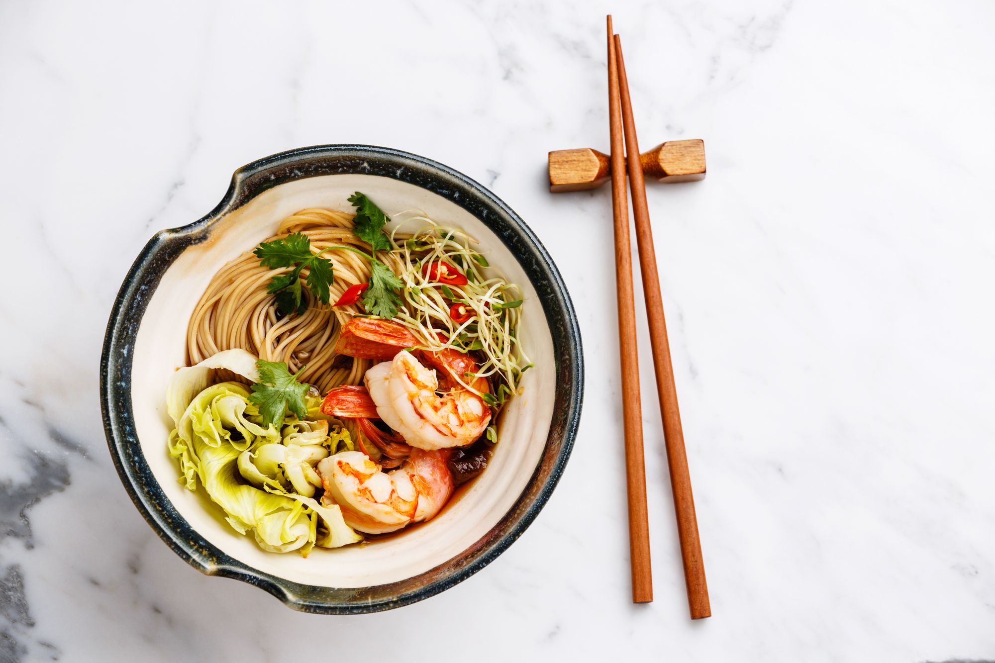 Noodles with Ginger and Prawns