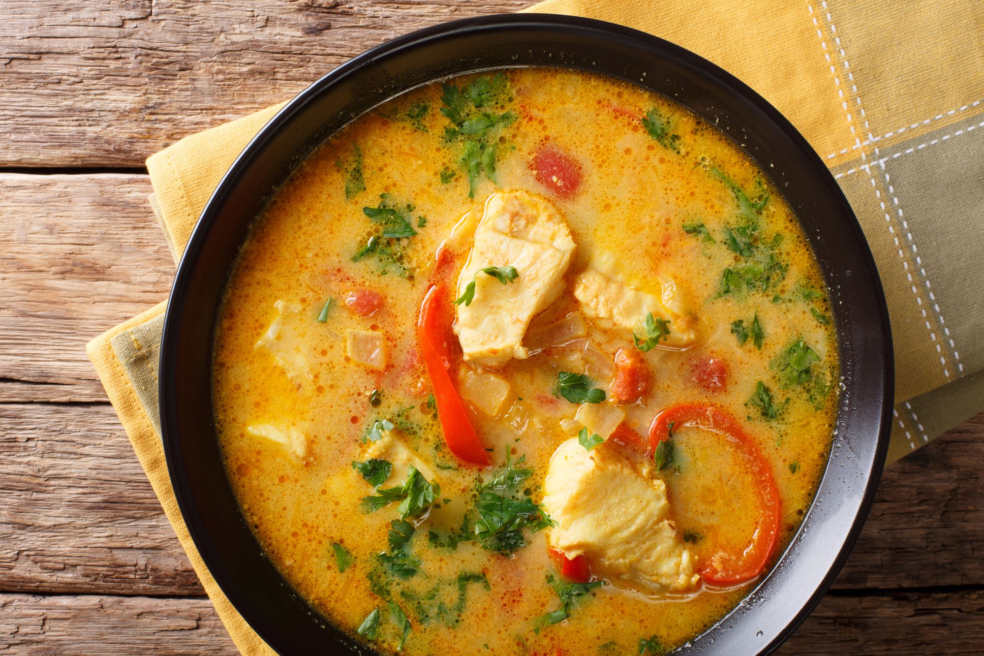 Coconut Fish Curry with Kale