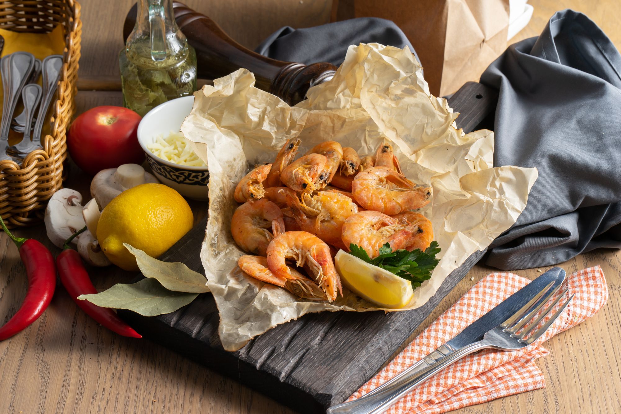 Spicy ‘Paper Bag’ Prawns