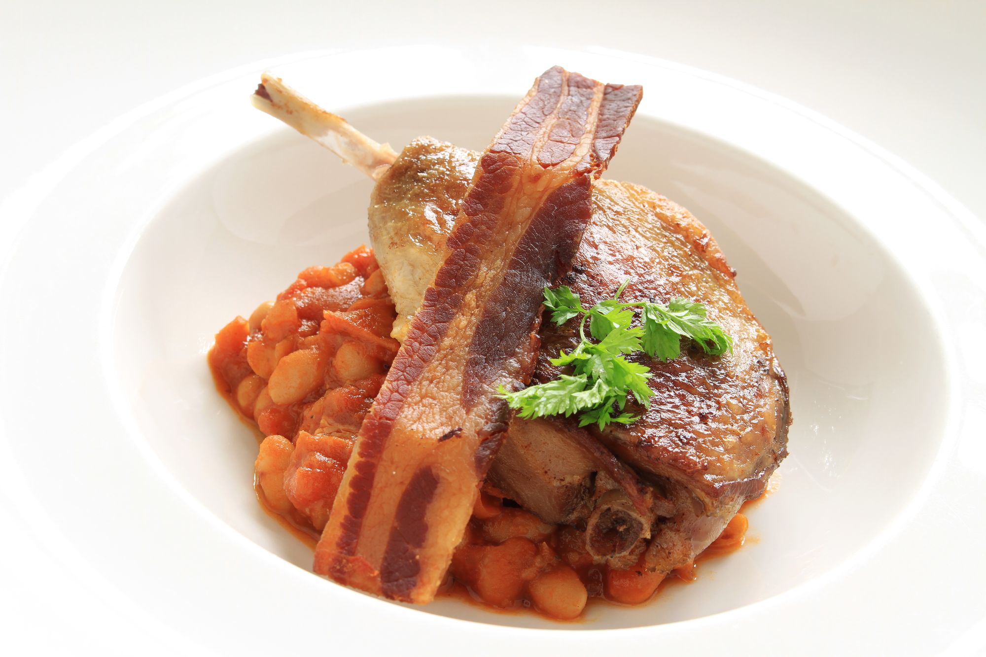 Roast Duck Legs with White Beans