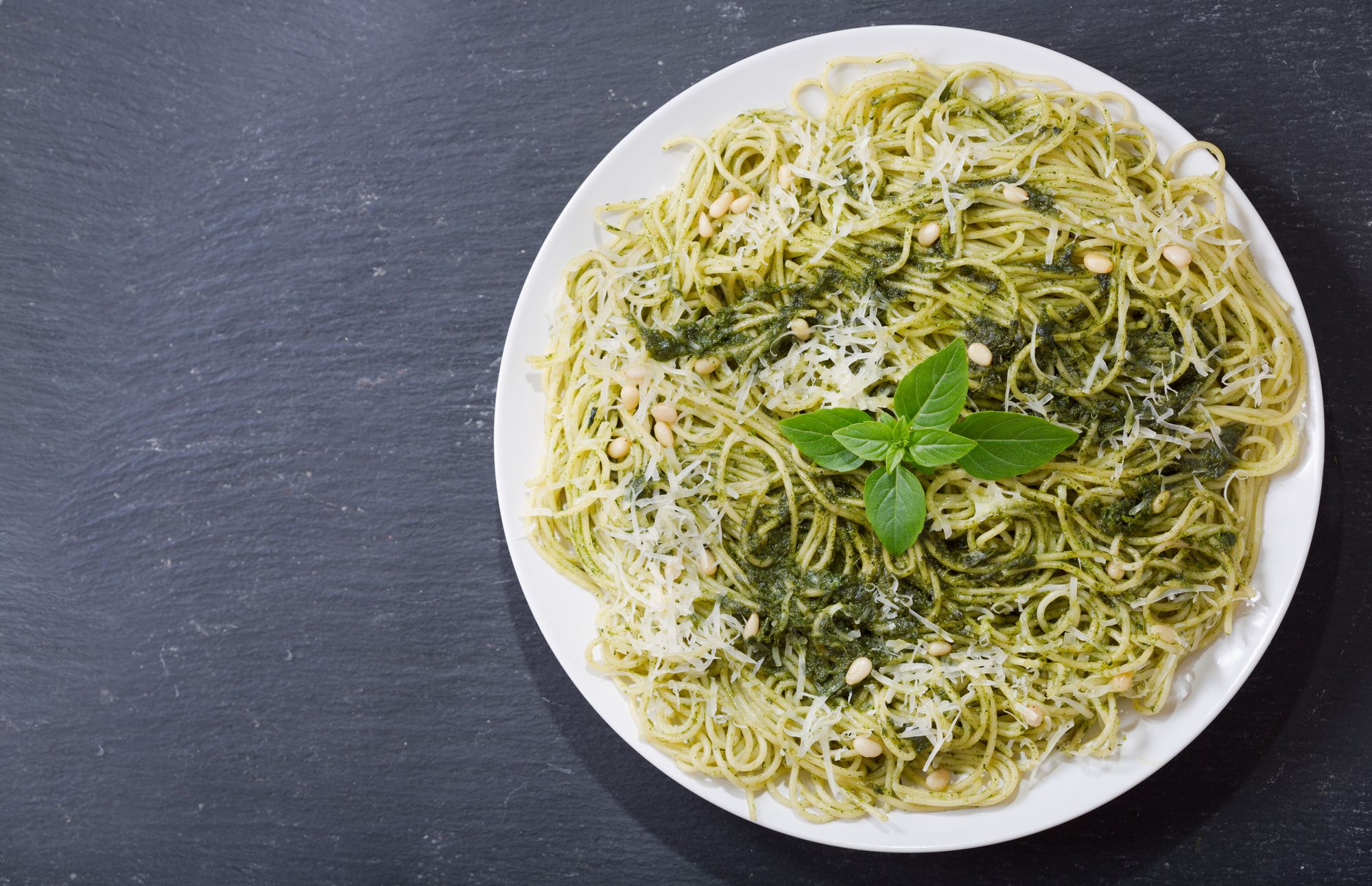 Broccoli and Spinach Pesto Pasta