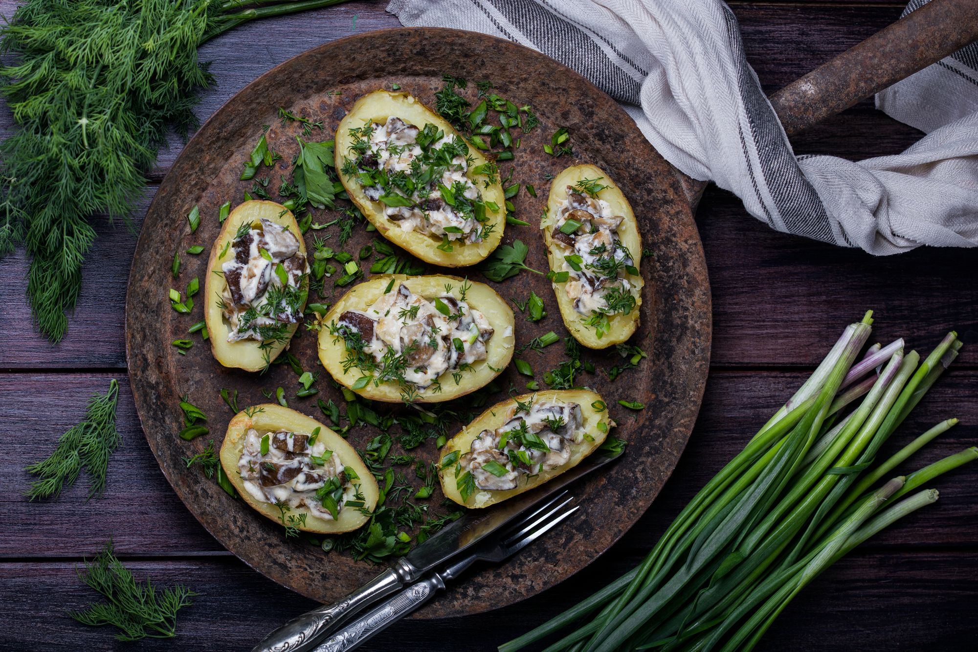 Luxury Potato Skins with Blue Cheese and Truffle