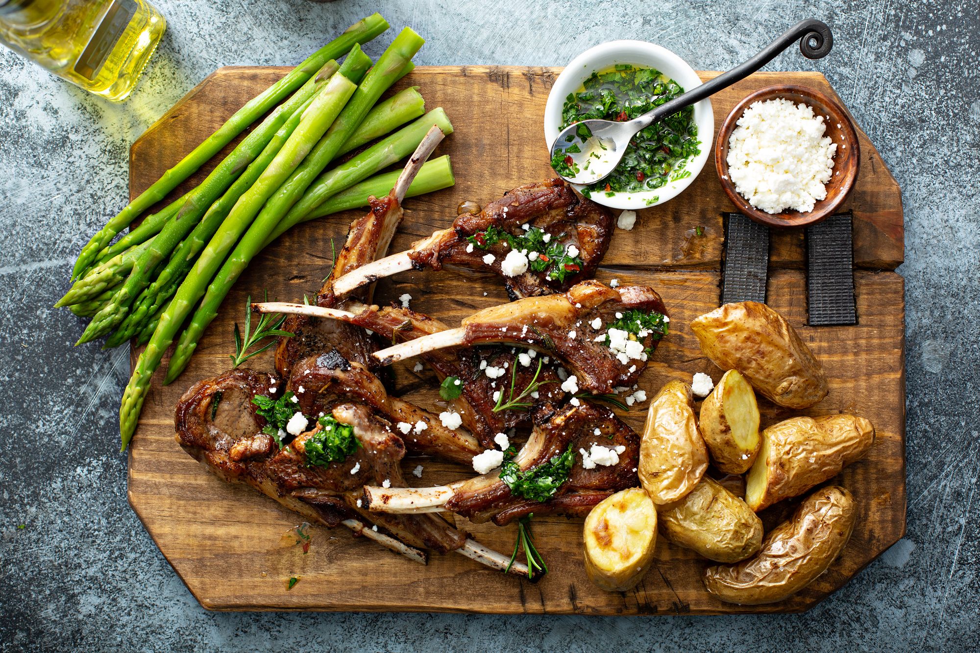 Rack of Lamb with Herby Potato Gratin