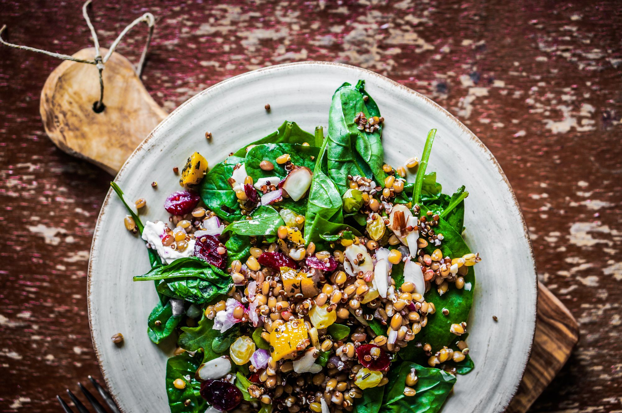 Spinach with Raisins, Chickpeas, and Pine Nuts