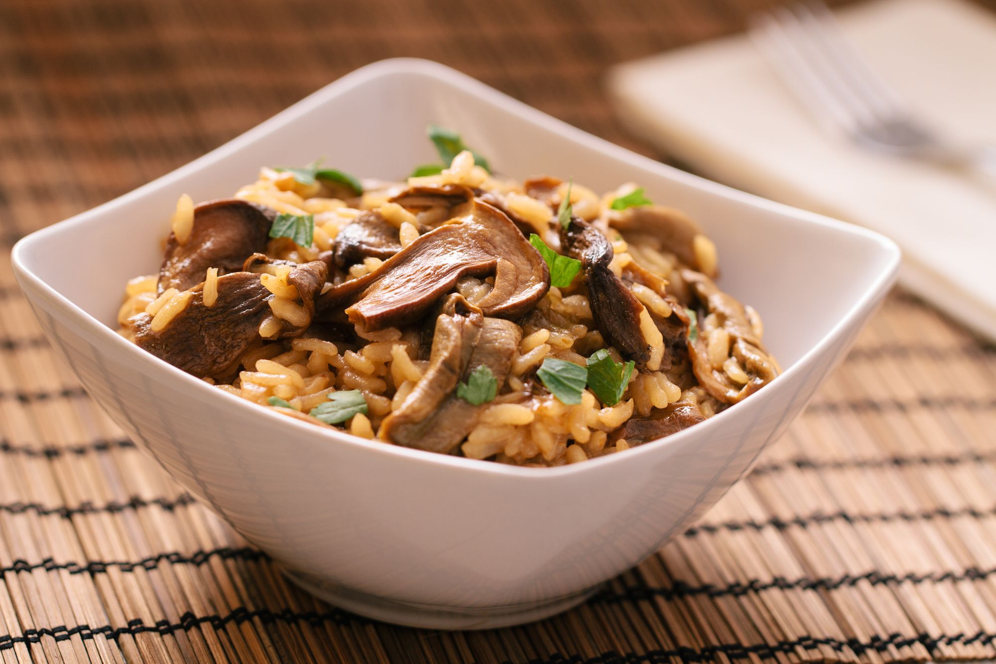 Duck, Mushroom, and Red Wine Risotto