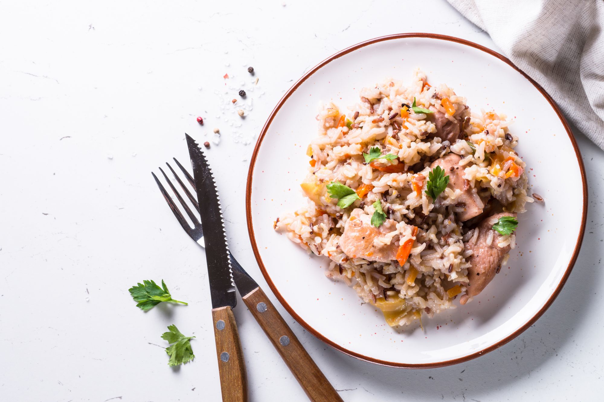 Chicken and Blue Cheese Pilaf