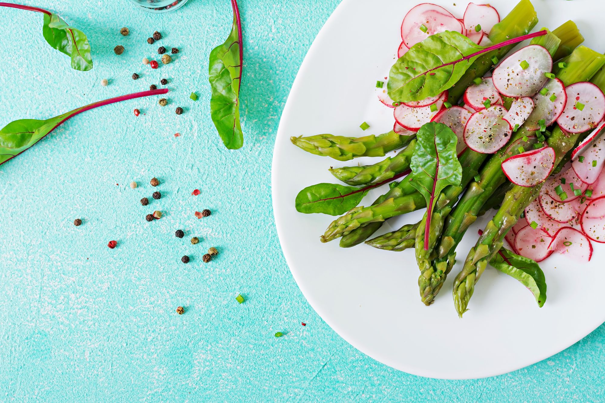 Raw Asparagus and Radish Salad