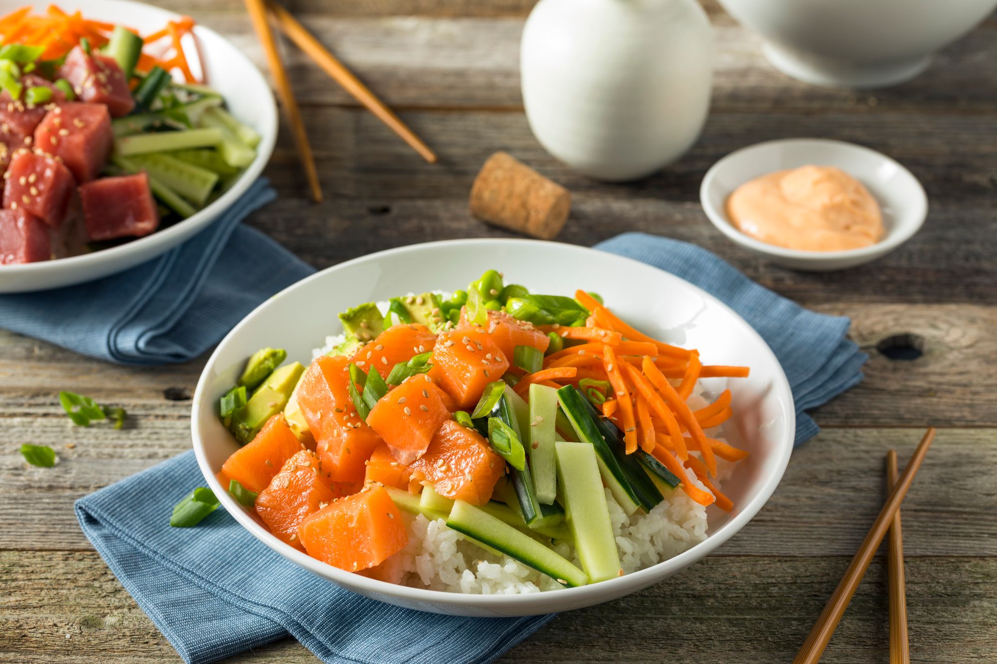 Asian Smoked Salmon and Rice Salad