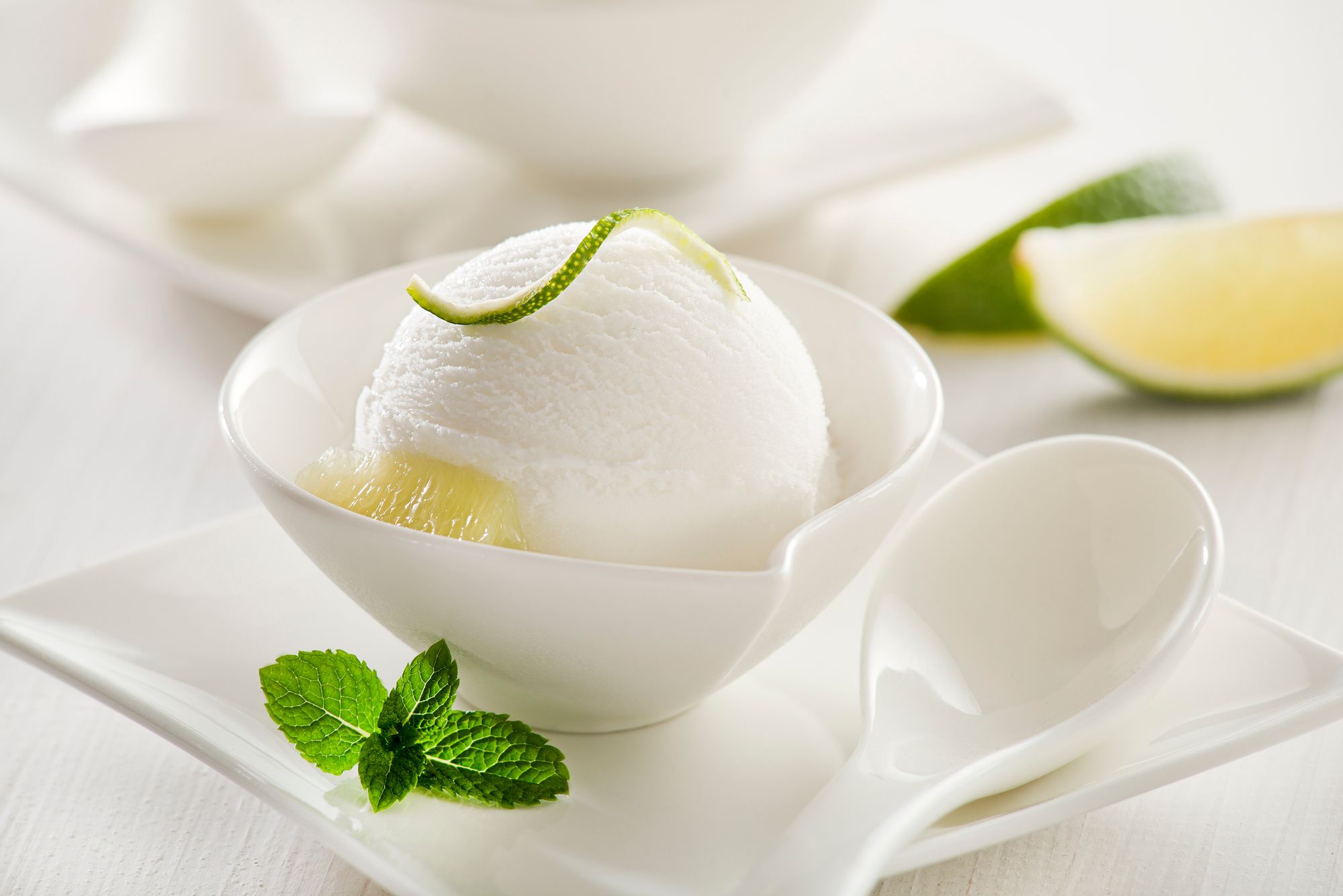 Lime and Lychee Sorbet