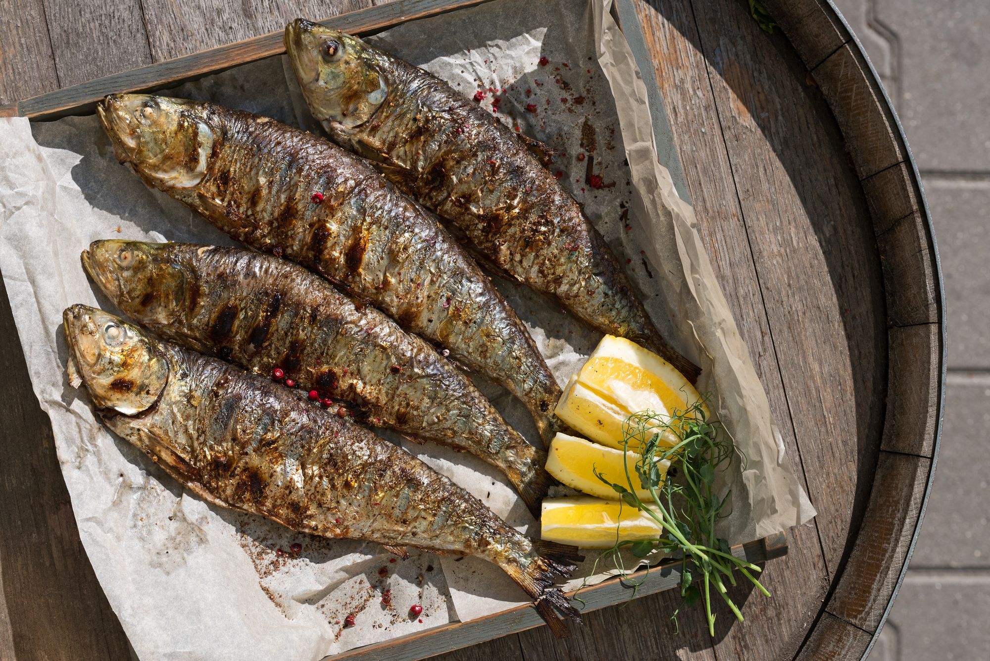 Lemon and Rosemary Barbecued Bass