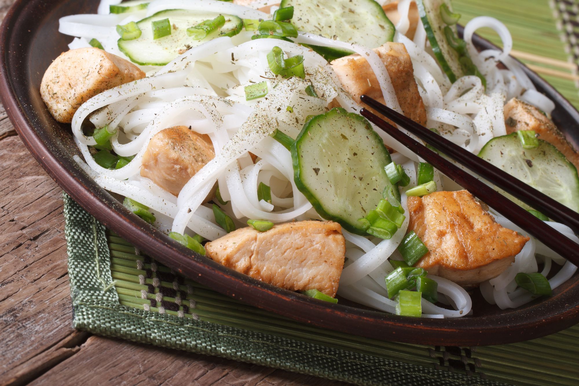 Asian Chicken Salad with Cucumber 
and Cashews