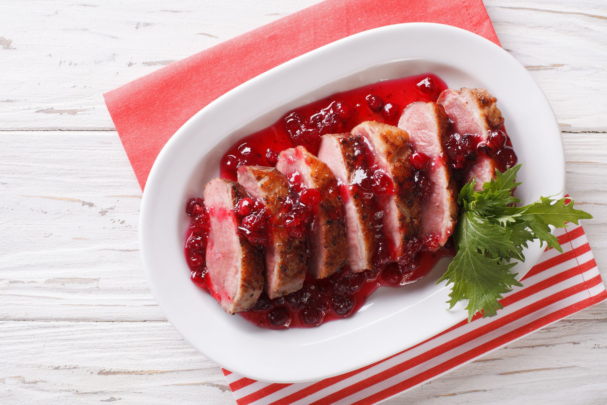 Peppered Duck with Berry Sauce