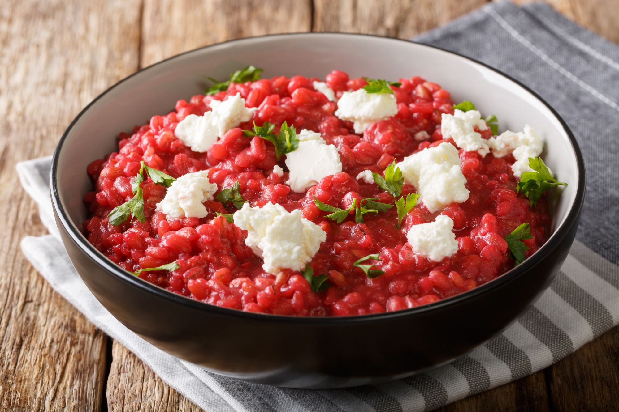 Beetroot and Blue Cheese Orzotto