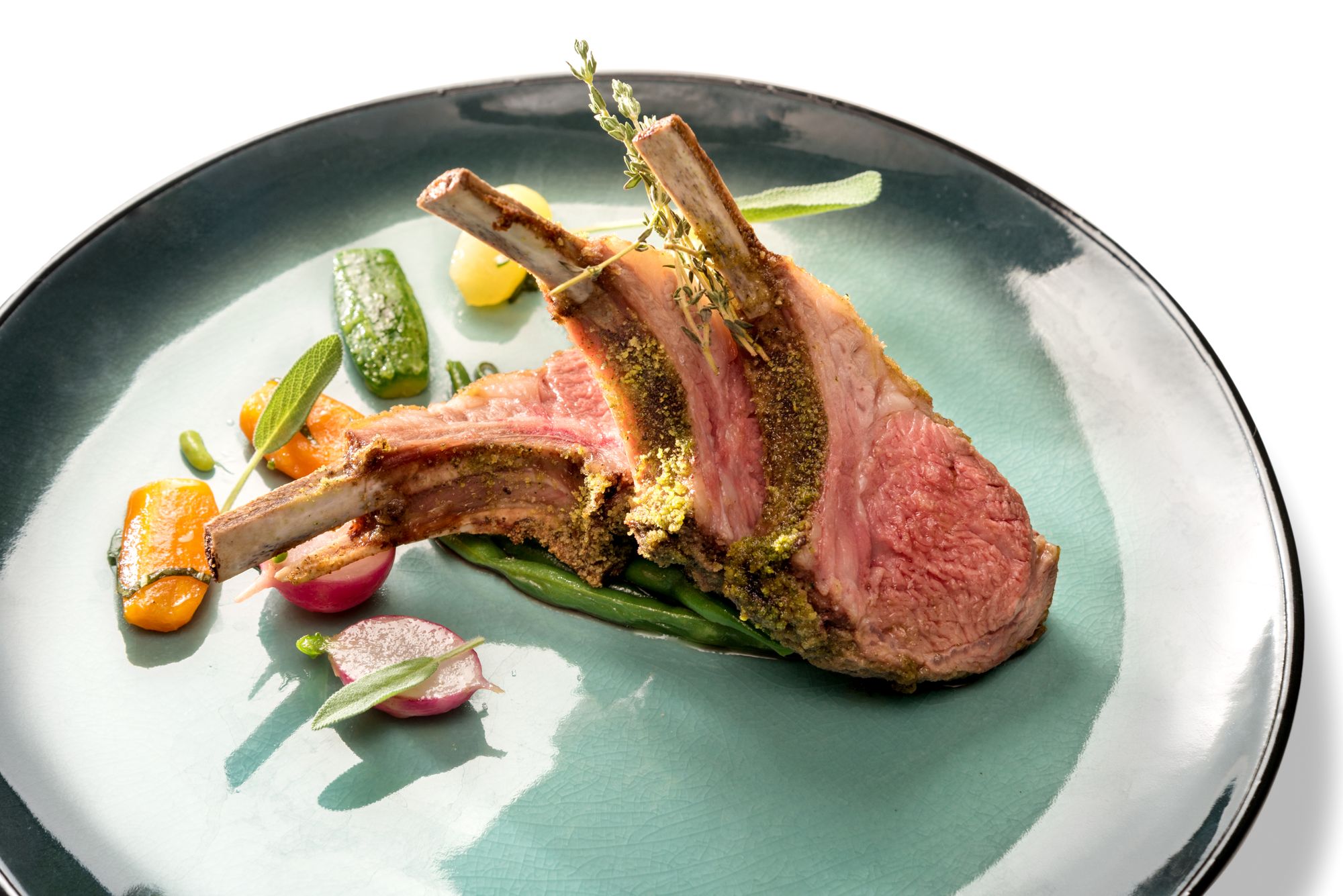 Rack of Lamb with Caper and Olive Crust