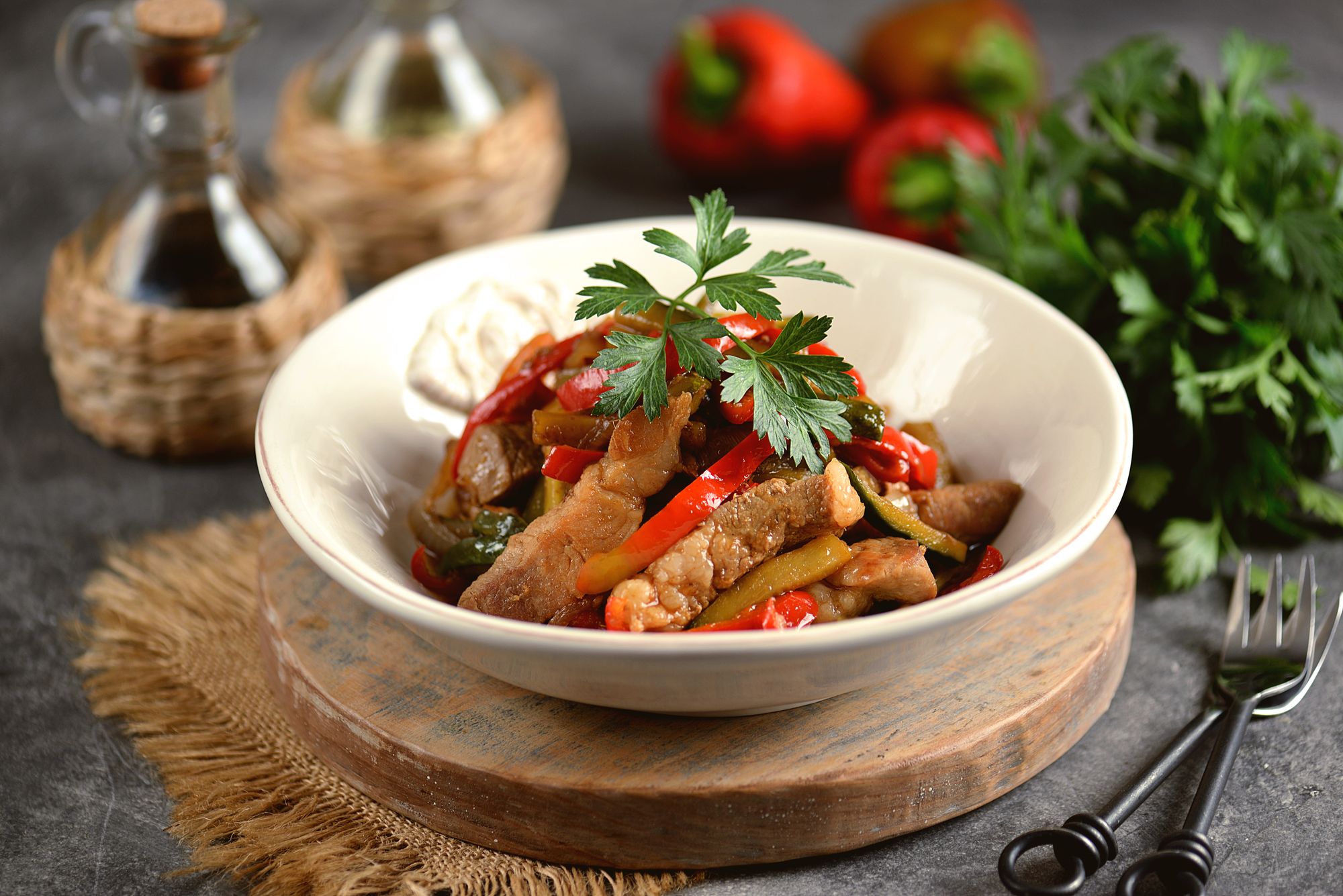 Pork Belly and Red Capsicum Casserole