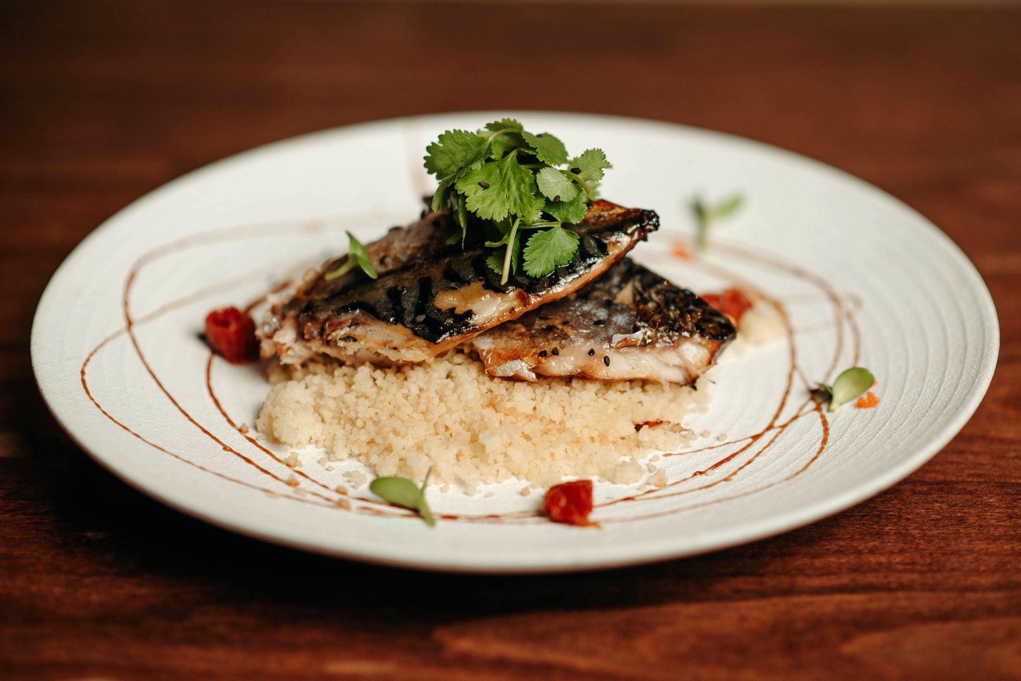 Mackerel with Herb Couscous