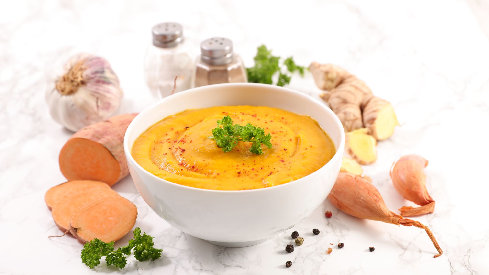 Sweet Potato, Apple and Ginger Soup