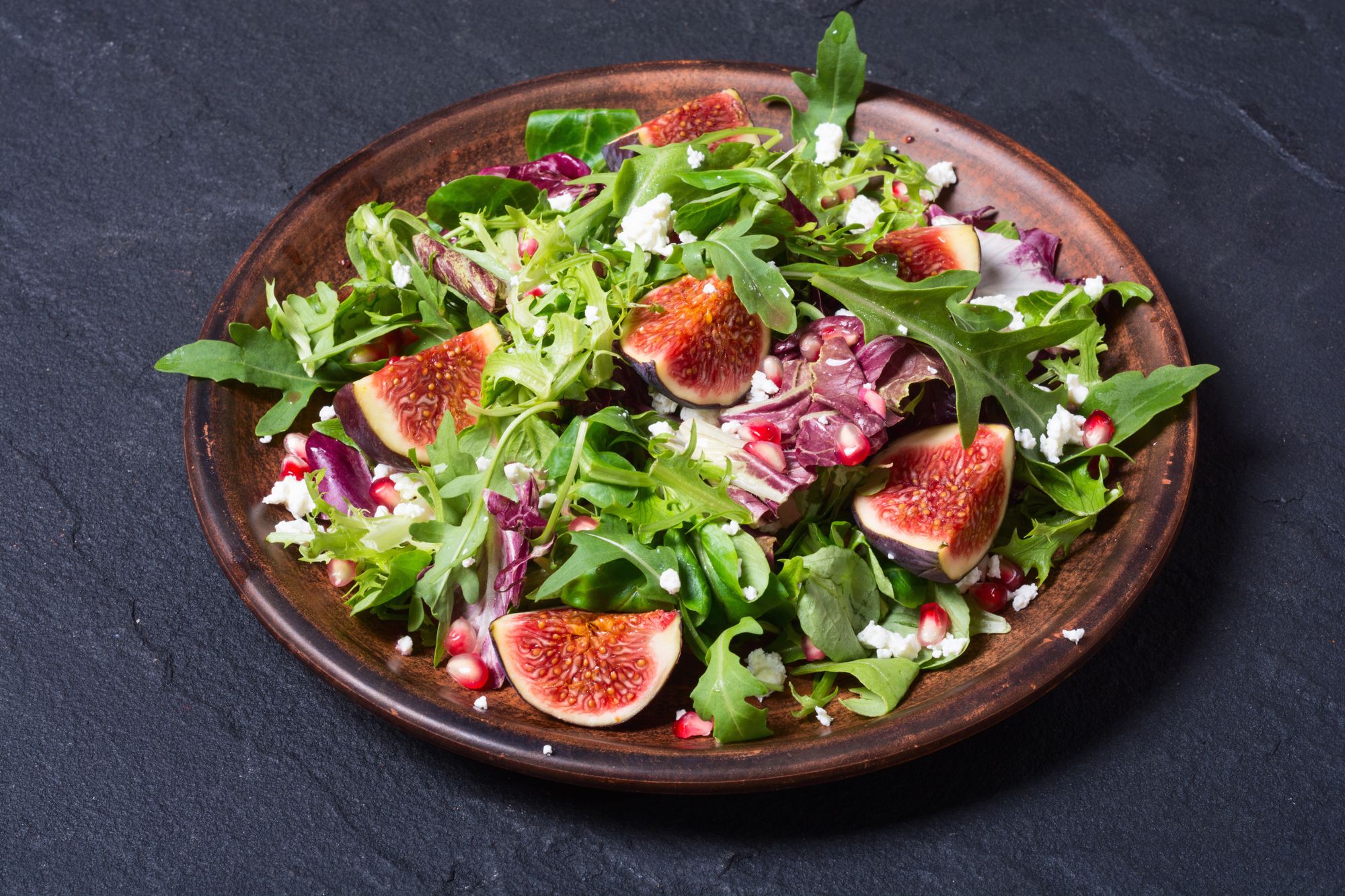 Pea, Fig and Pomegranate Salad