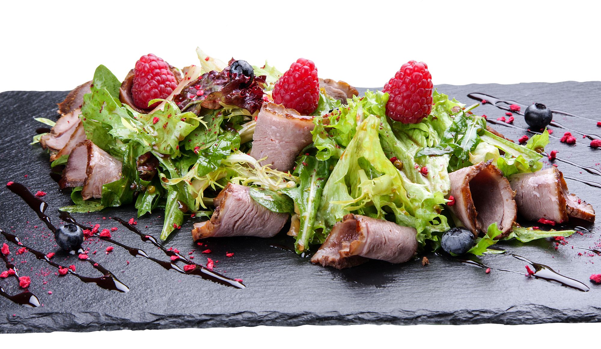 Duck Breast with Raspberry Salad