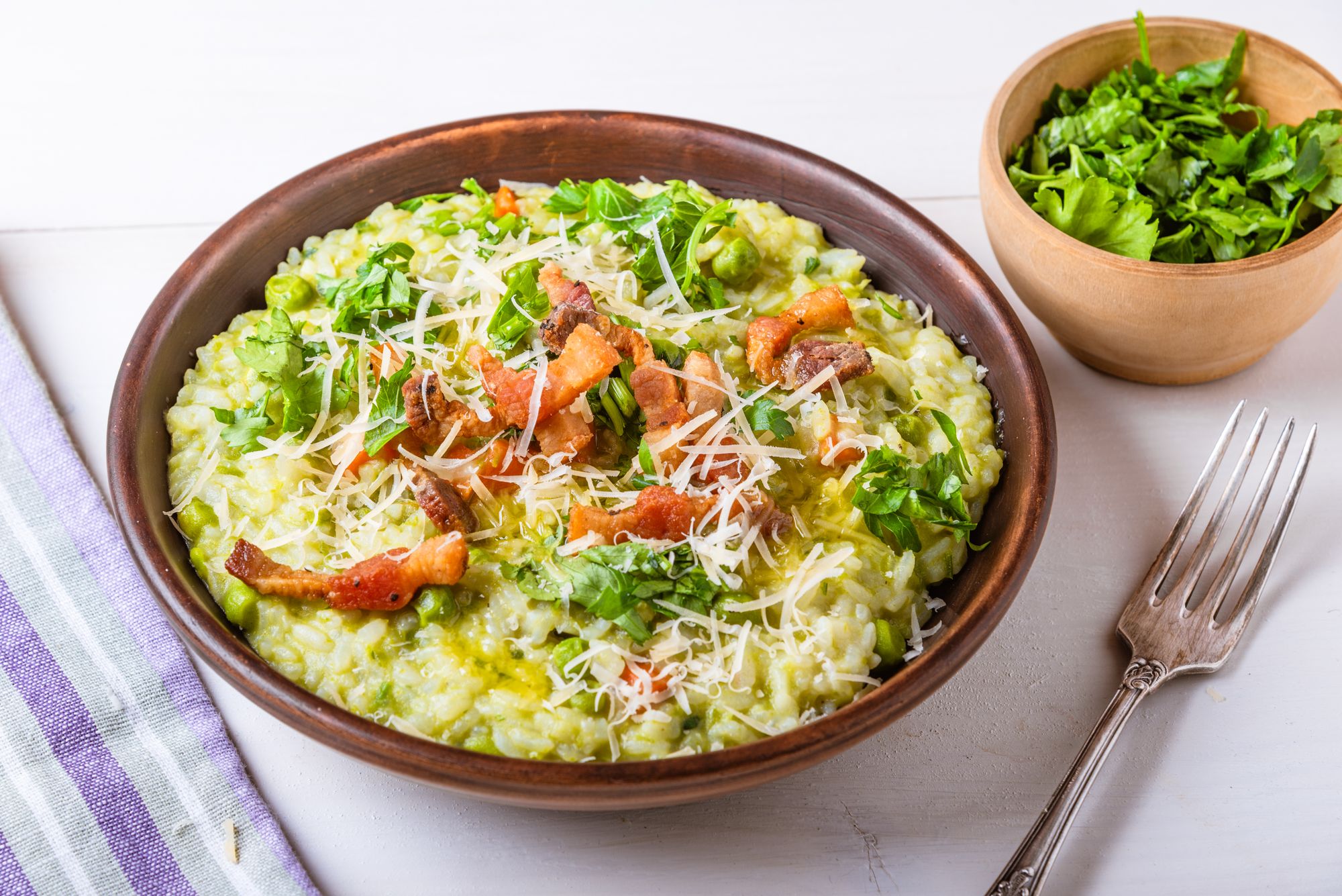 Orzotto with Peas and Pancetta