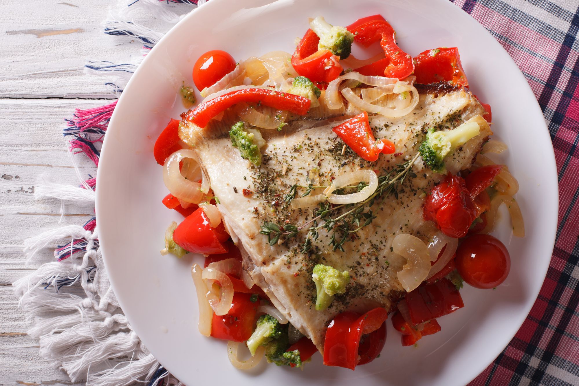 Cod, Anchovy and Red Pepper Bake