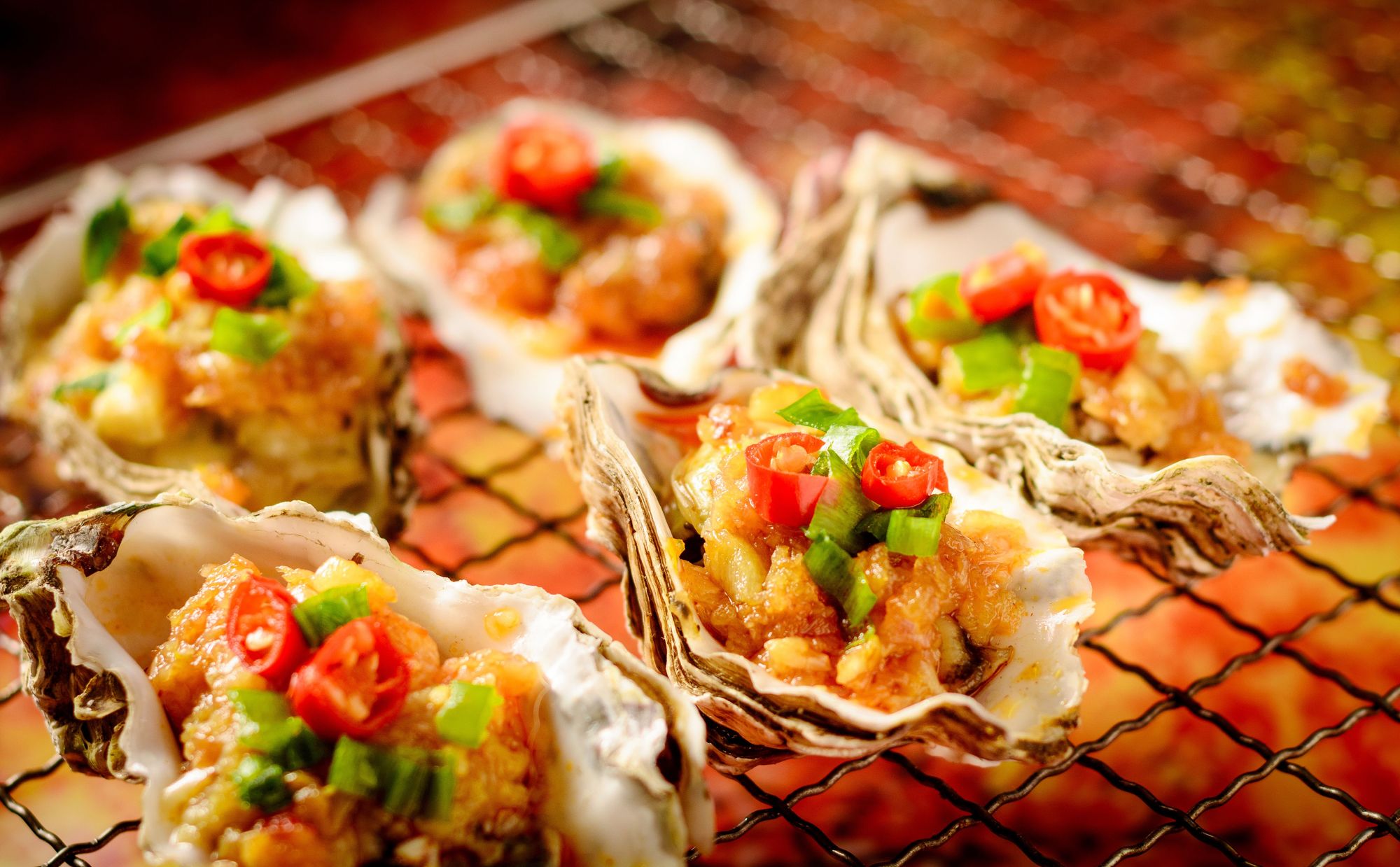 Grilled Garlic Oysters
