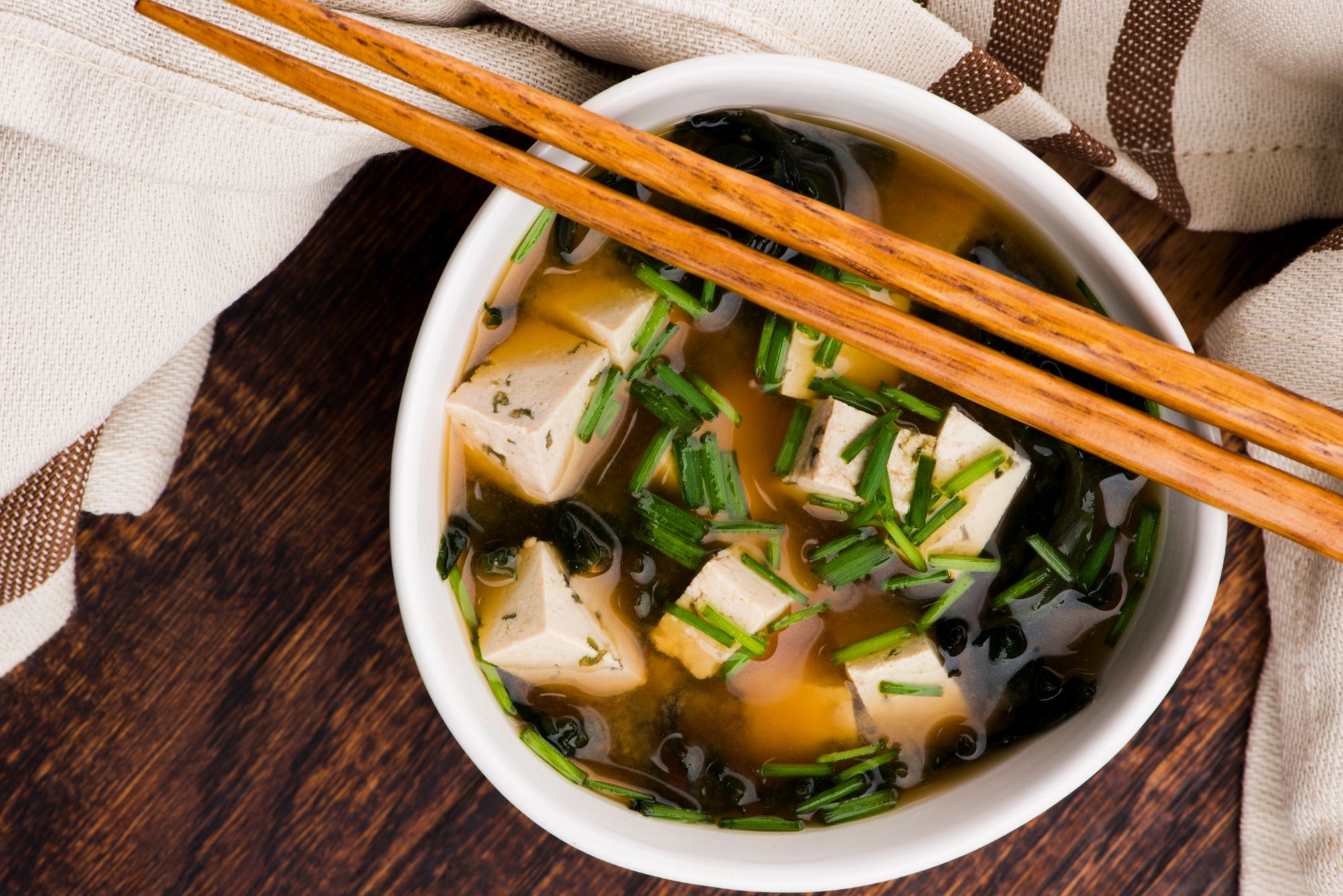 Tofu and Mushroom Miso Soup