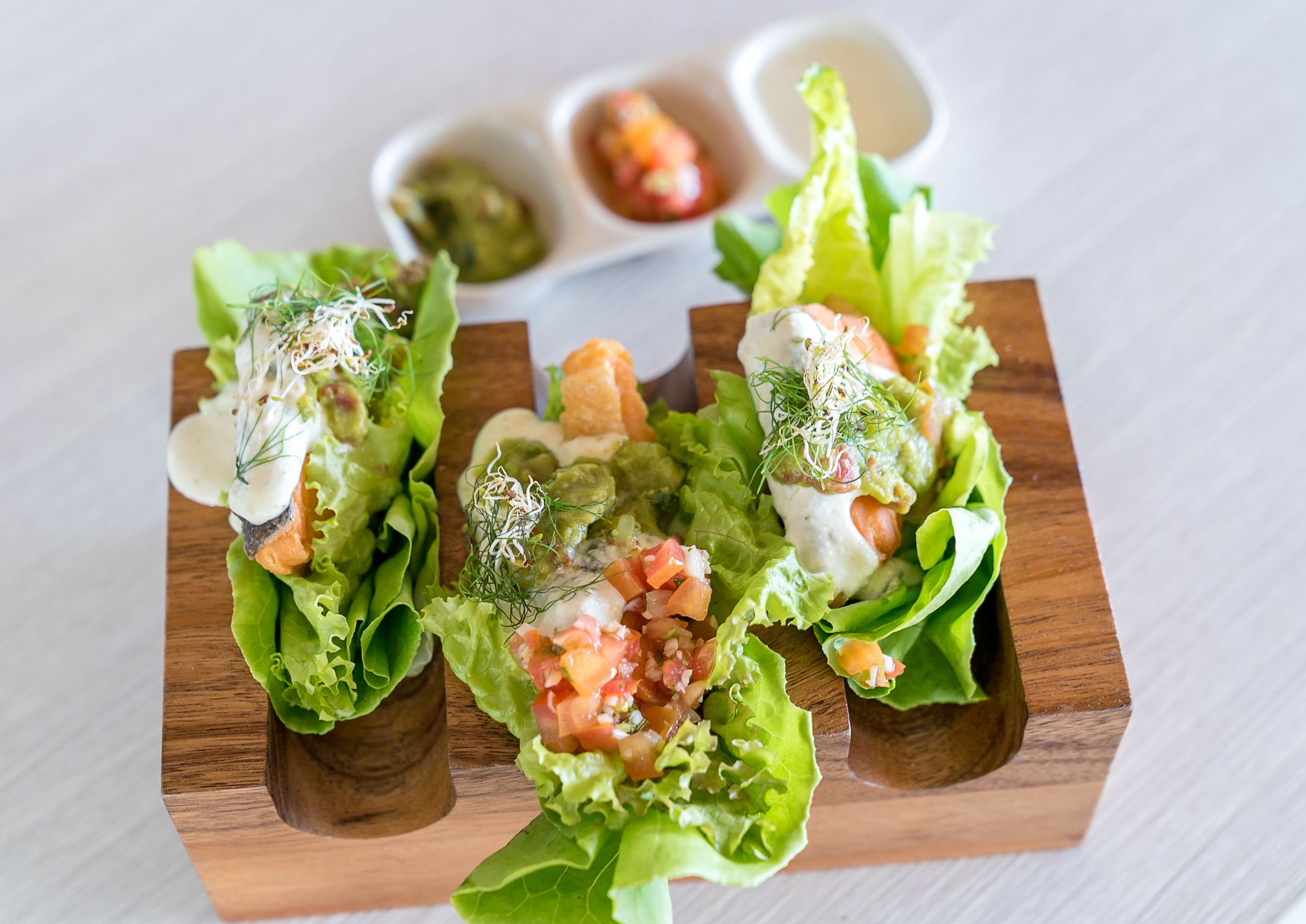 Smoked Salmon Lettuce Cup Canapes