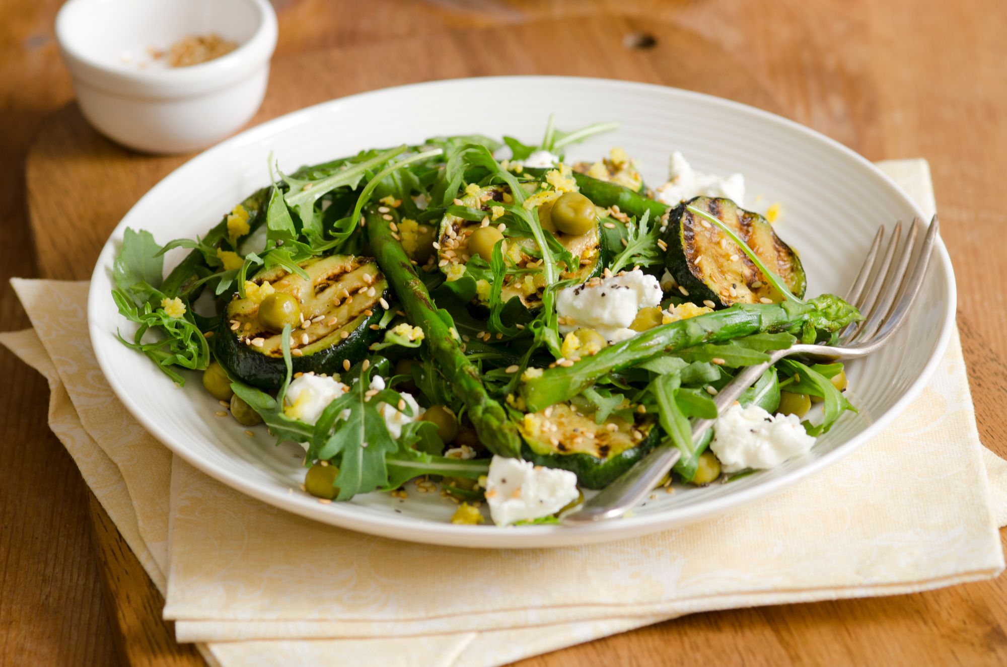 Griddled Asparagus, Feta and Olive Salad