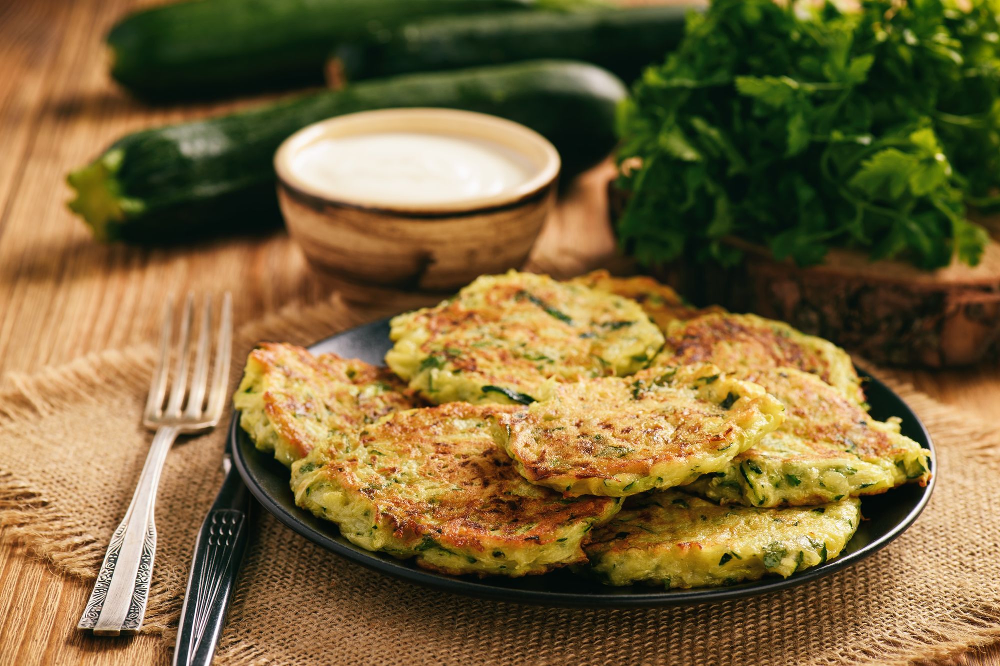 Corn and Courgette Fritters