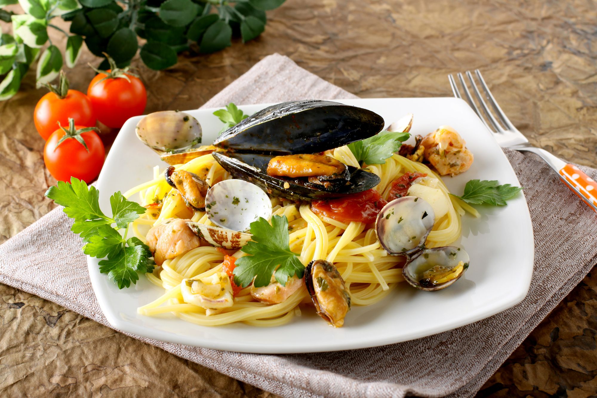 Spaghetti with Spicy Mussels