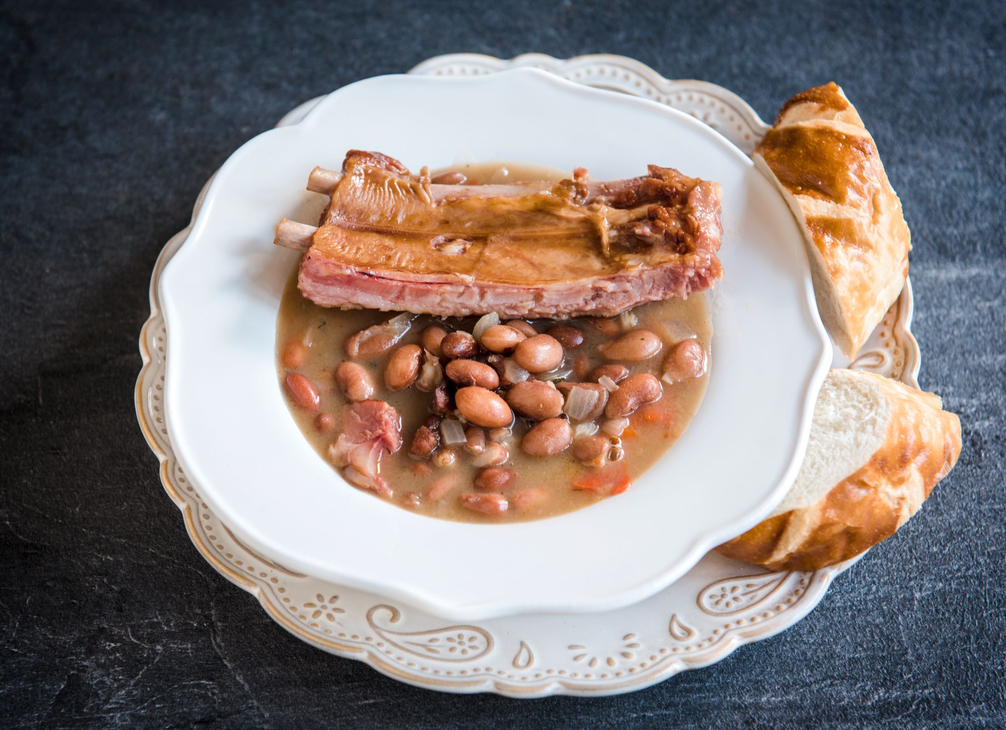 Greek Lamb with Braised Butter Beans
