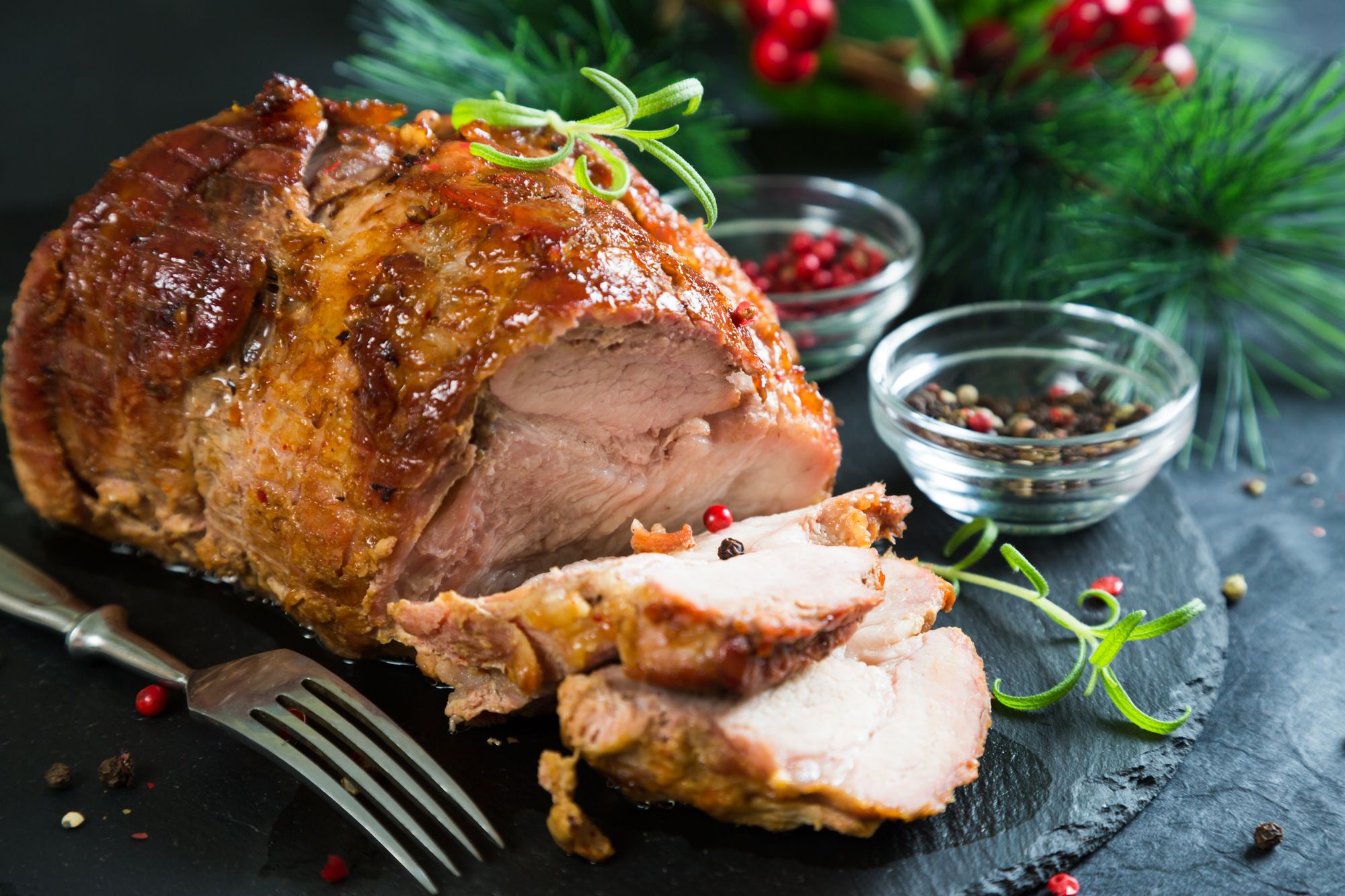 Pulled Christmas Ham with Maple Syrup