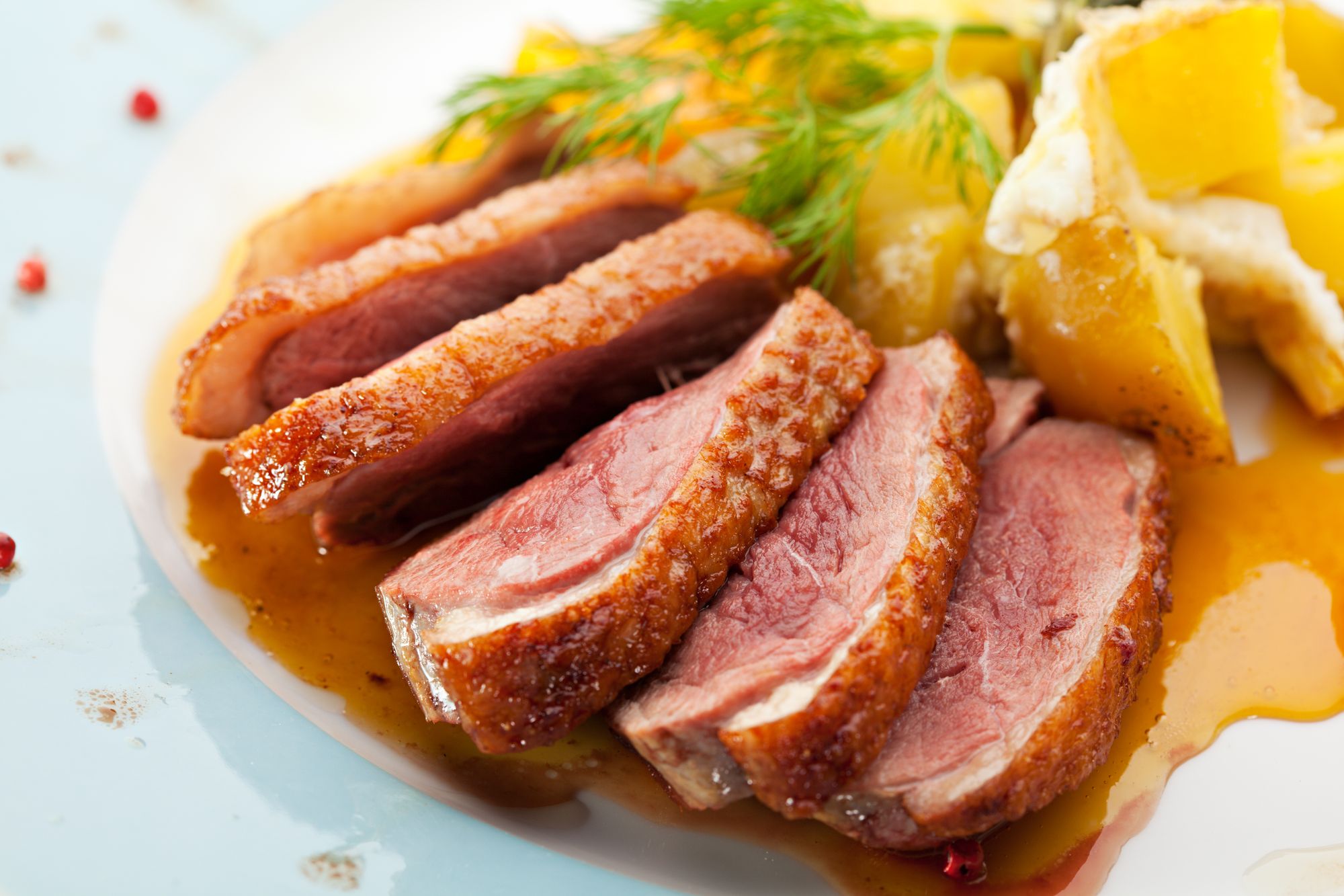 Duck Breast with Potato and Cabbage