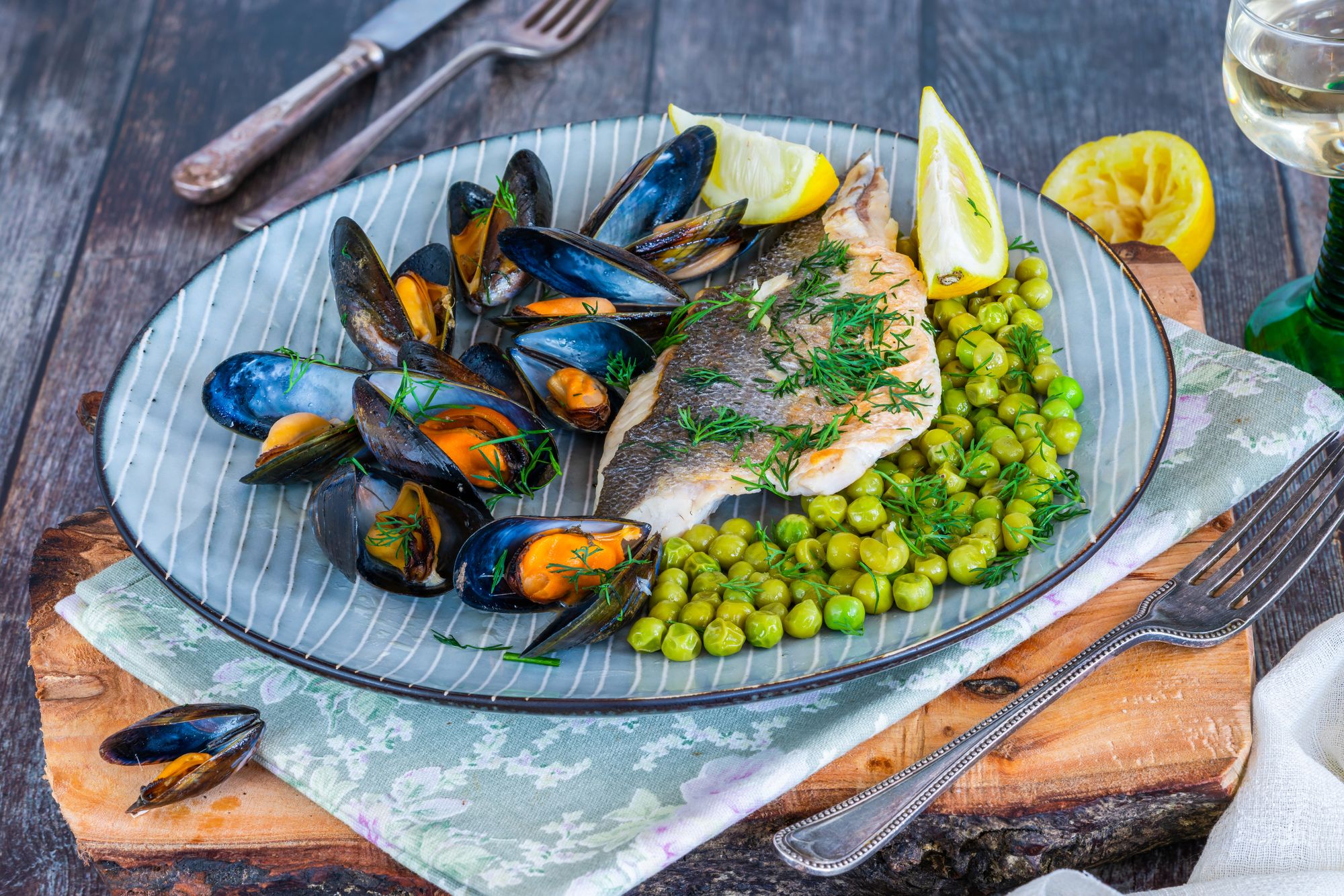 Lemon Sole with Brown Butter and Mussels