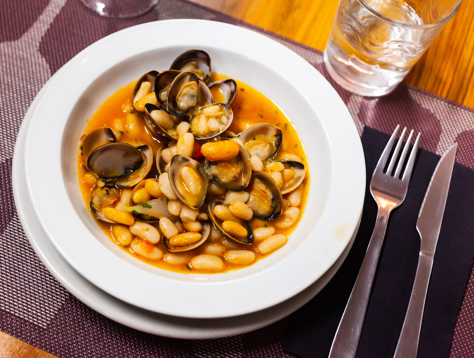 Clams with Chorizo and Butter Beans