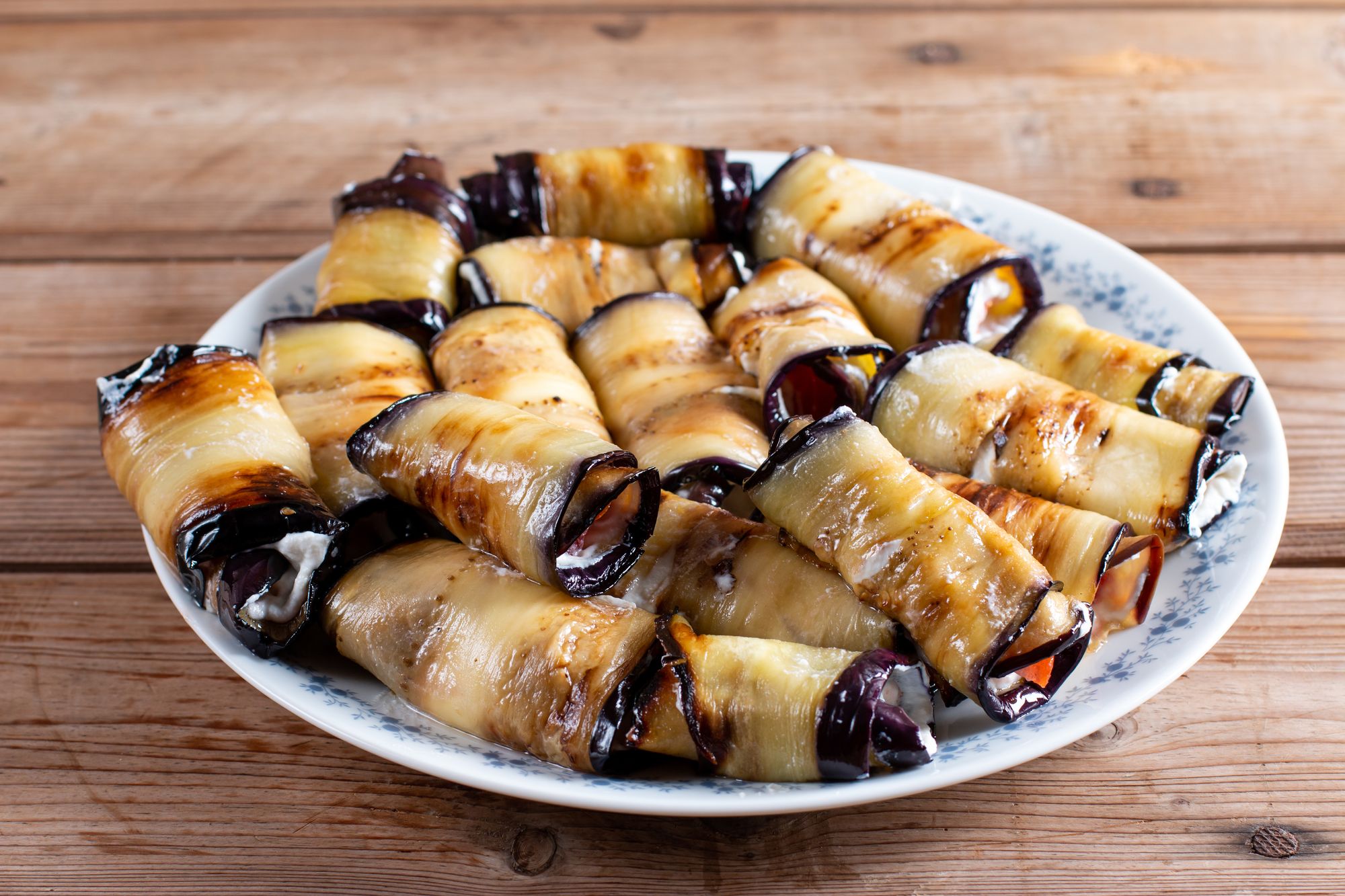 Halloumi and Aubergine ‘Pigs in Blankets’