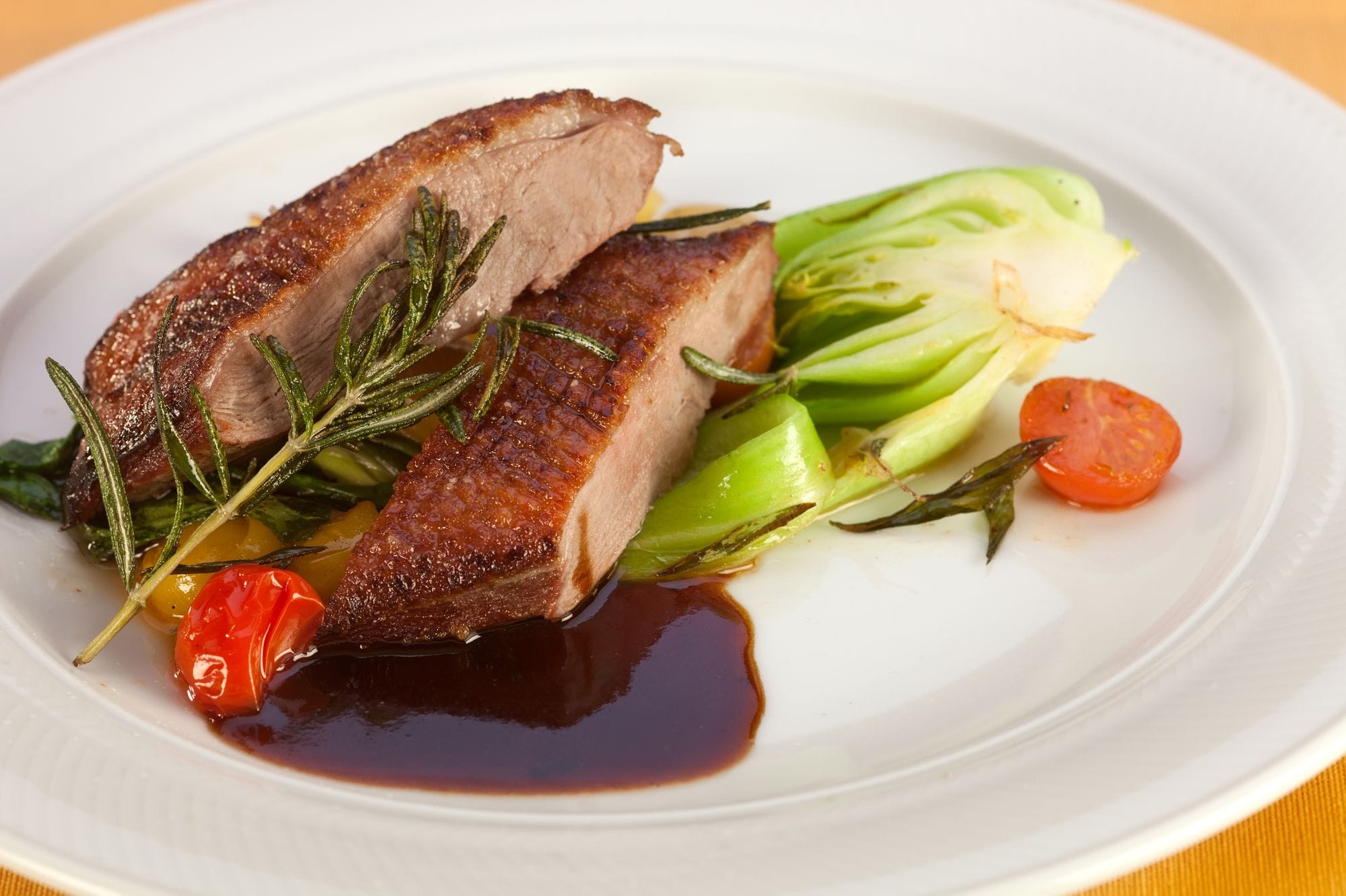 Duck Breast with Red Wine and Bramble Sauce