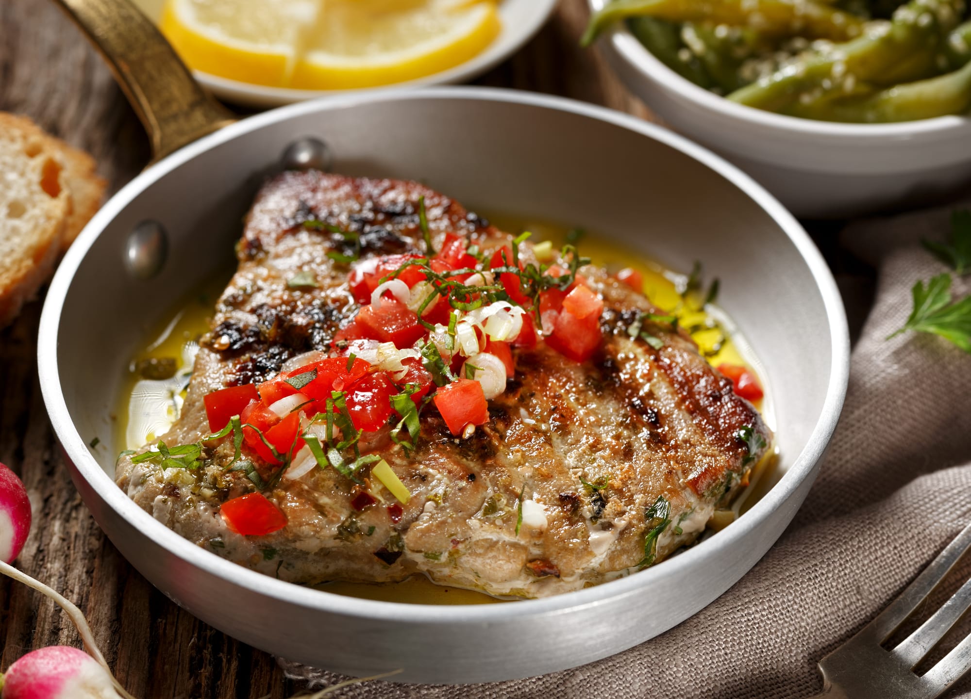 Grilled Tuna with Piquant Salsa