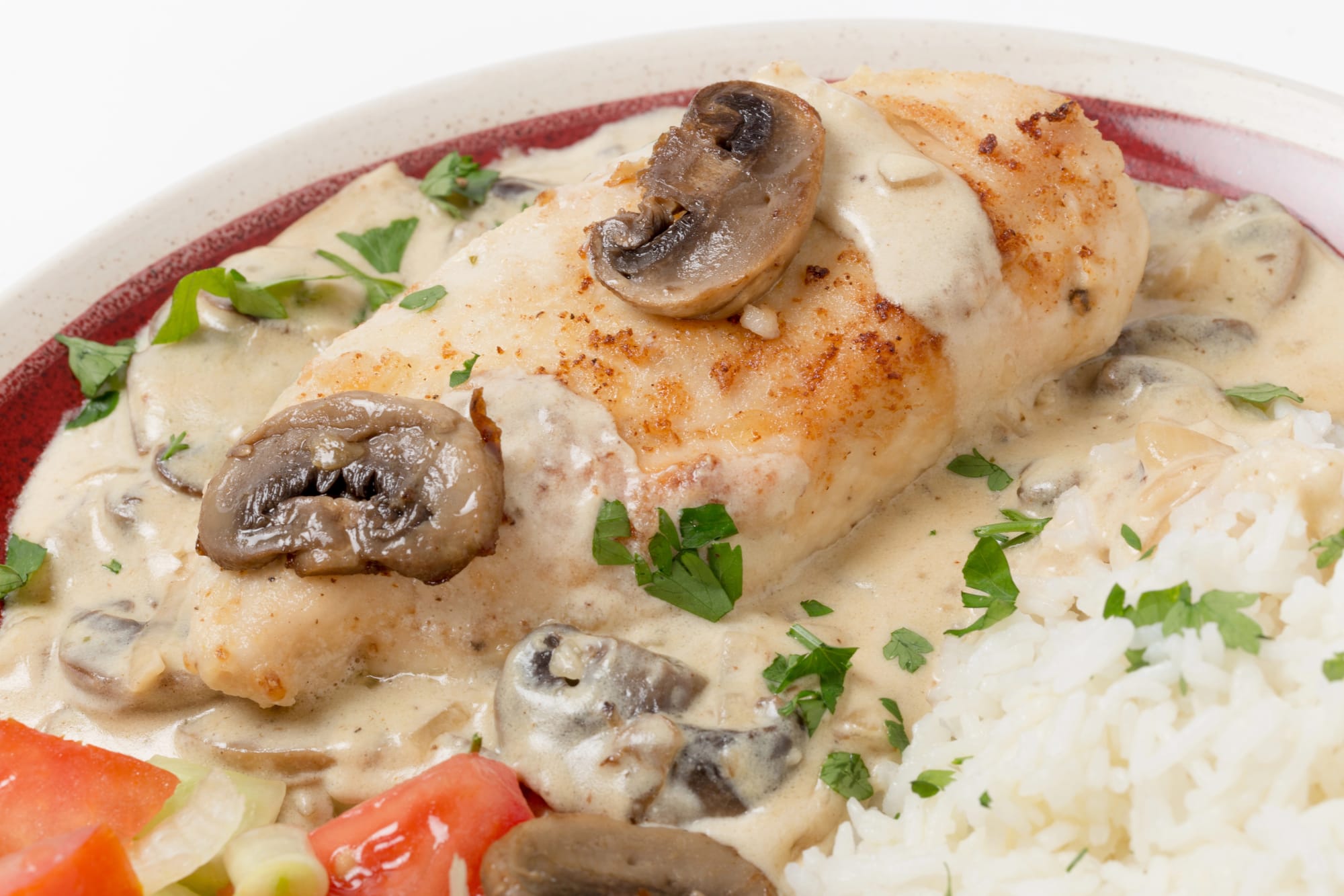 Creamy Chicken Breast with White Wine and Mushrooms