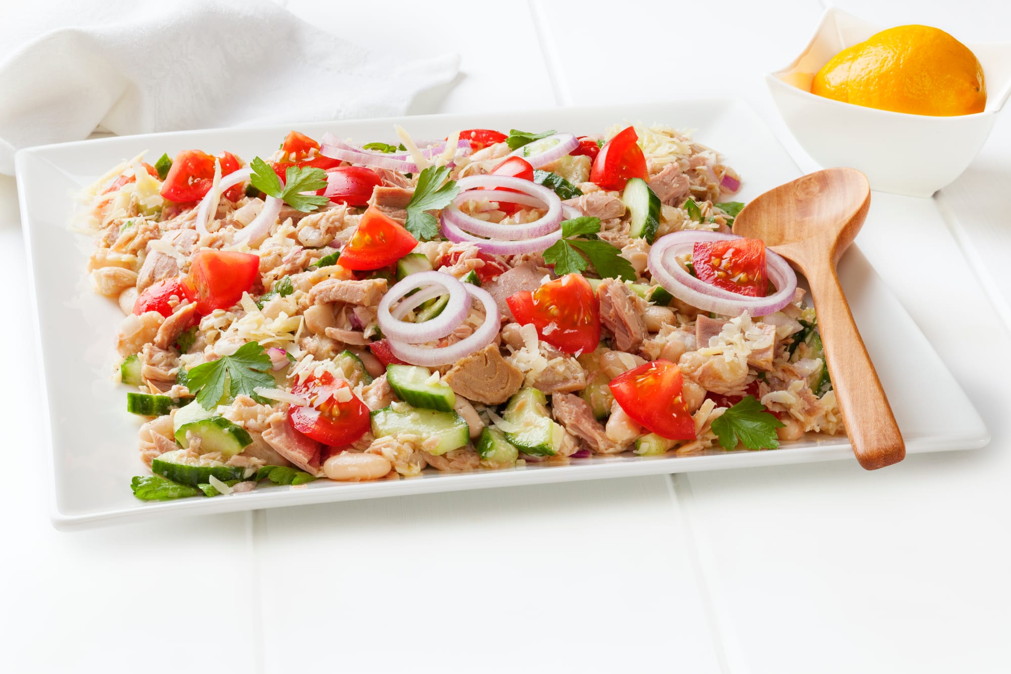 Tuna, White Bean and Red Onion Salad