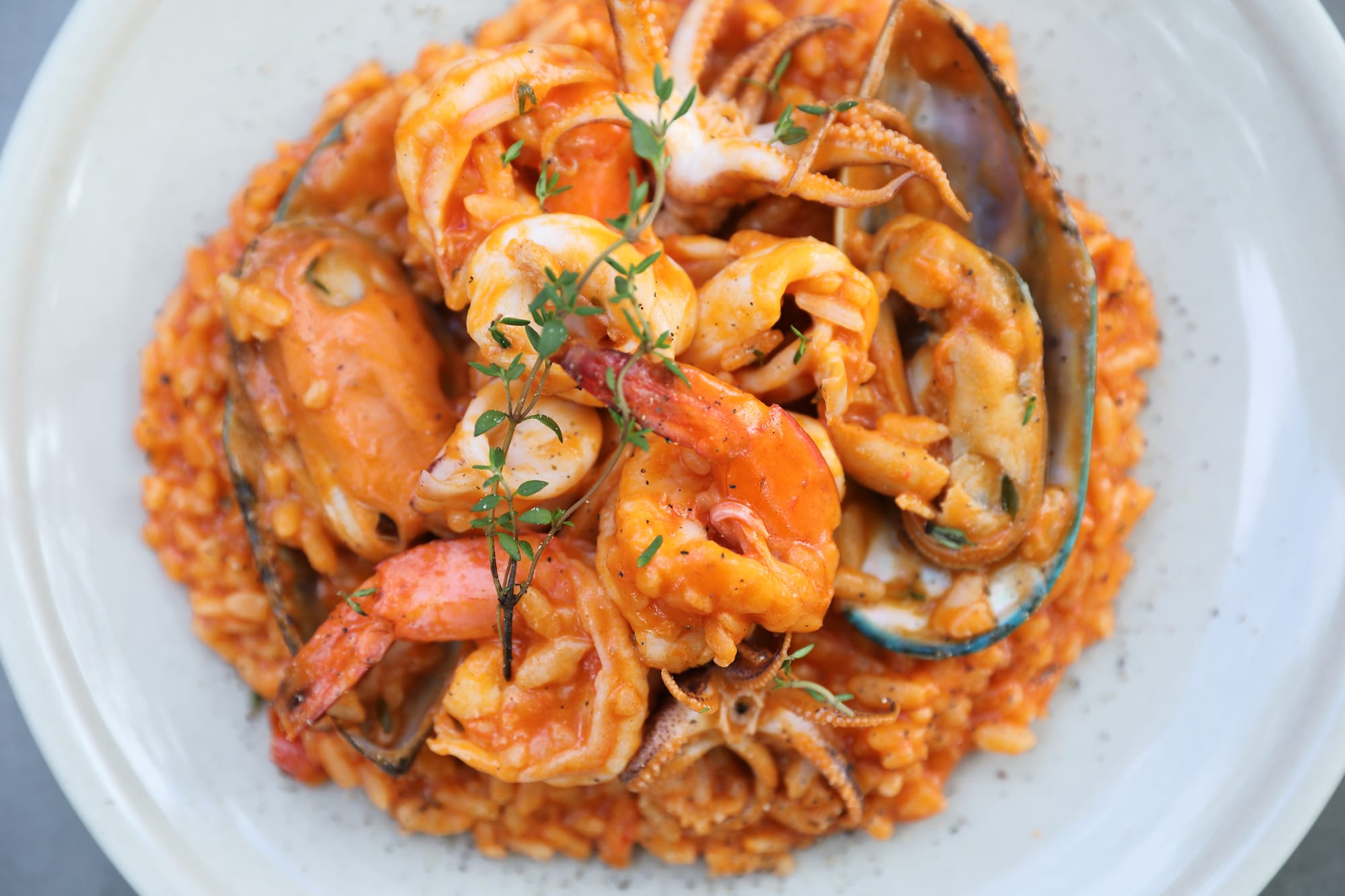 Orzo with ‘Nduja Prawns